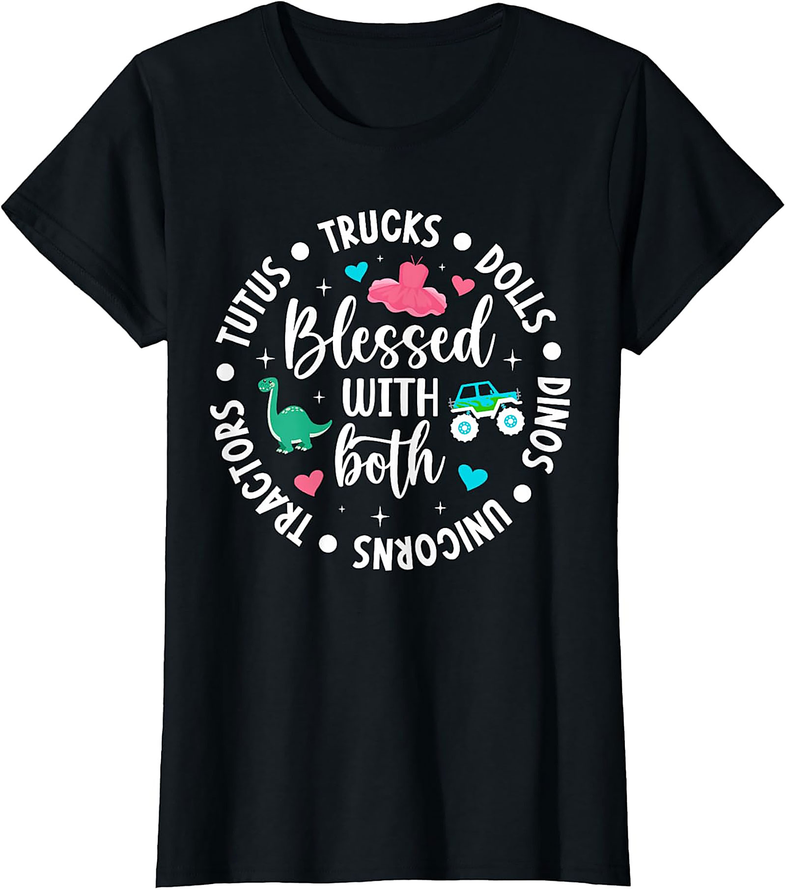 Blessed With Both T-Shirt Tutus & Trucks Parent Tee