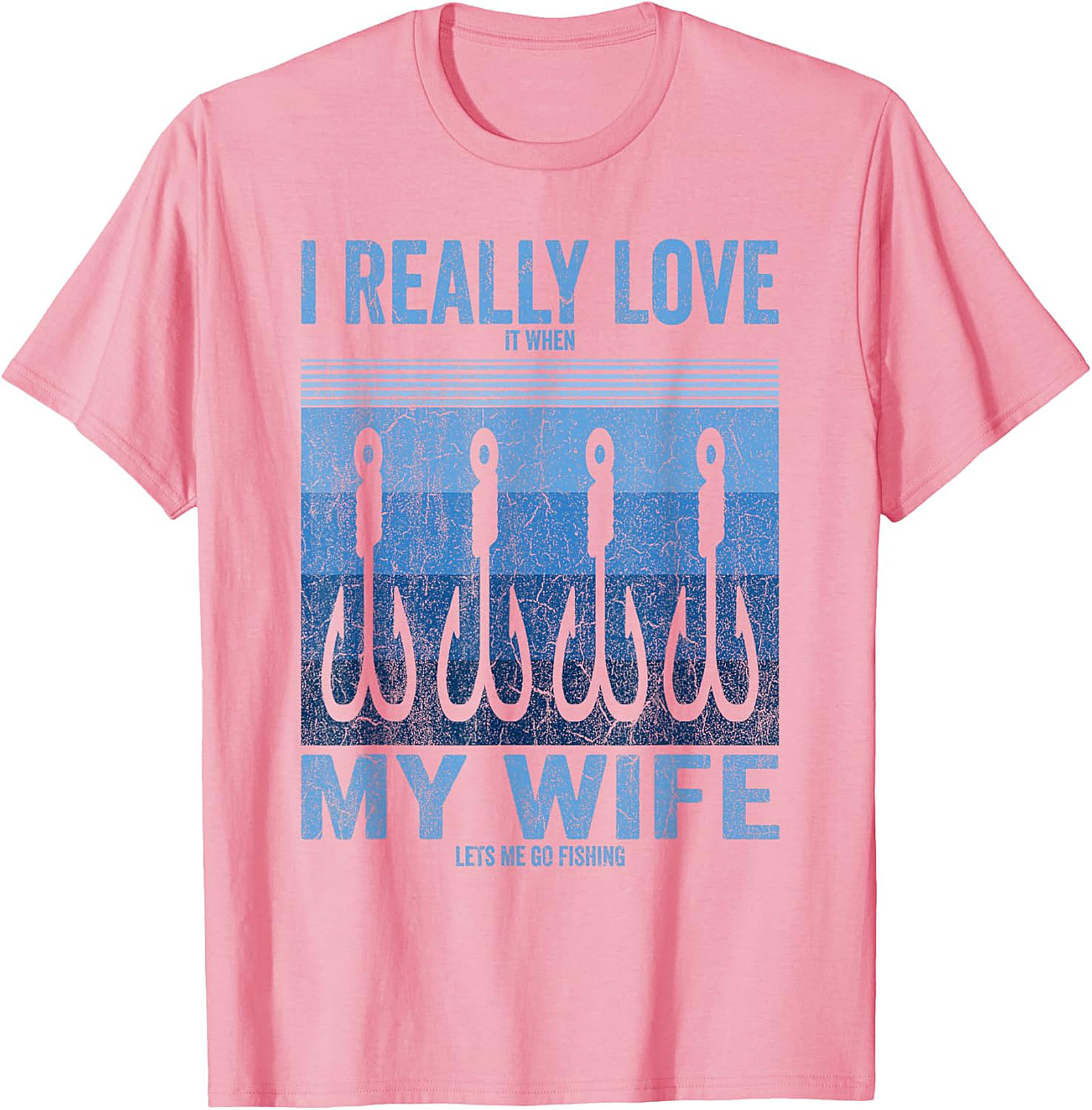 Funny Fishing Husband T-shirt | I Love My Wife Graphic Tee