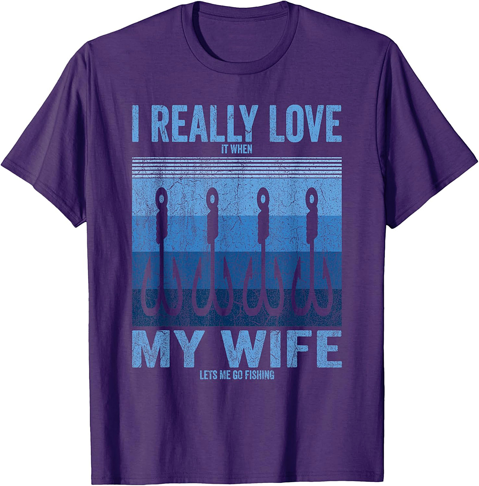 Funny Fishing Husband T-shirt | I Love My Wife Graphic Tee