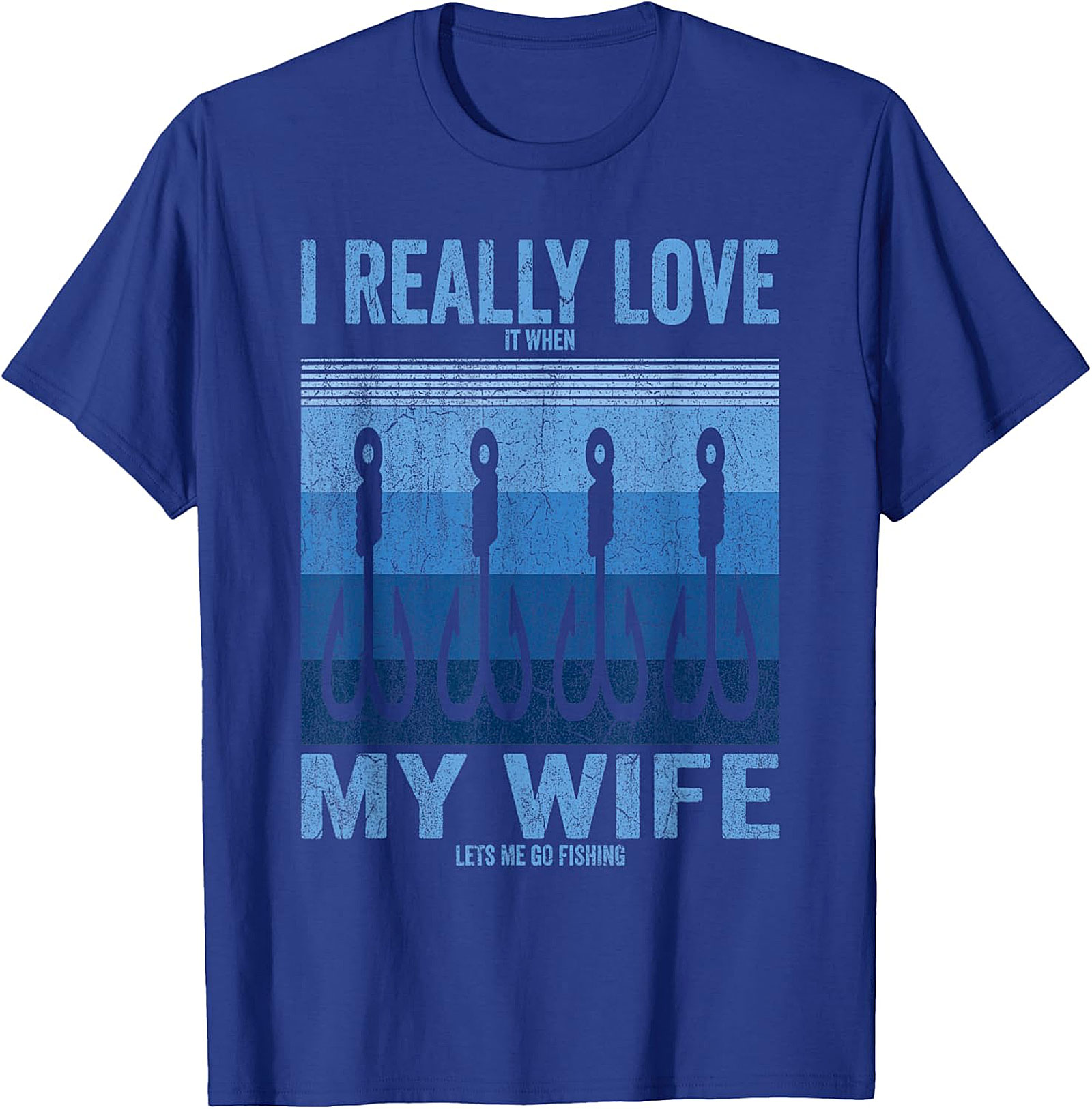Funny Fishing Husband T-shirt | I Love My Wife Graphic Tee