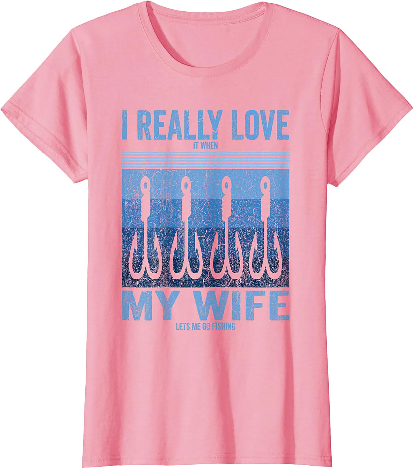 Funny Fishing Husband T-shirt | I Love My Wife Graphic Tee