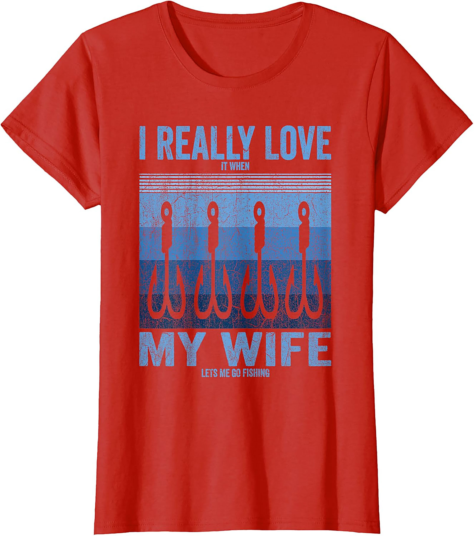 Funny Fishing Husband T-shirt | I Love My Wife Graphic Tee