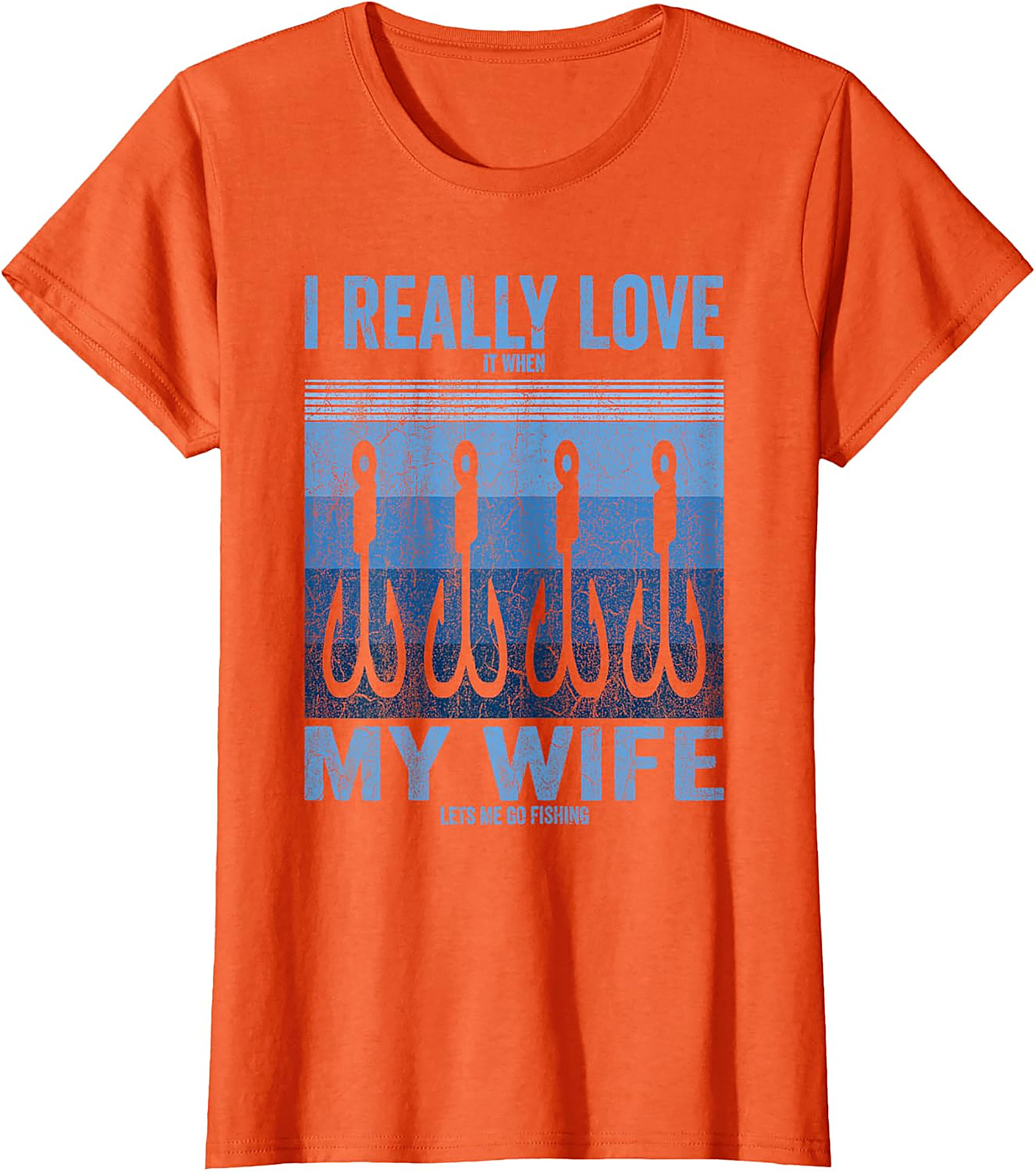 Funny Fishing Husband T-shirt | I Love My Wife Graphic Tee