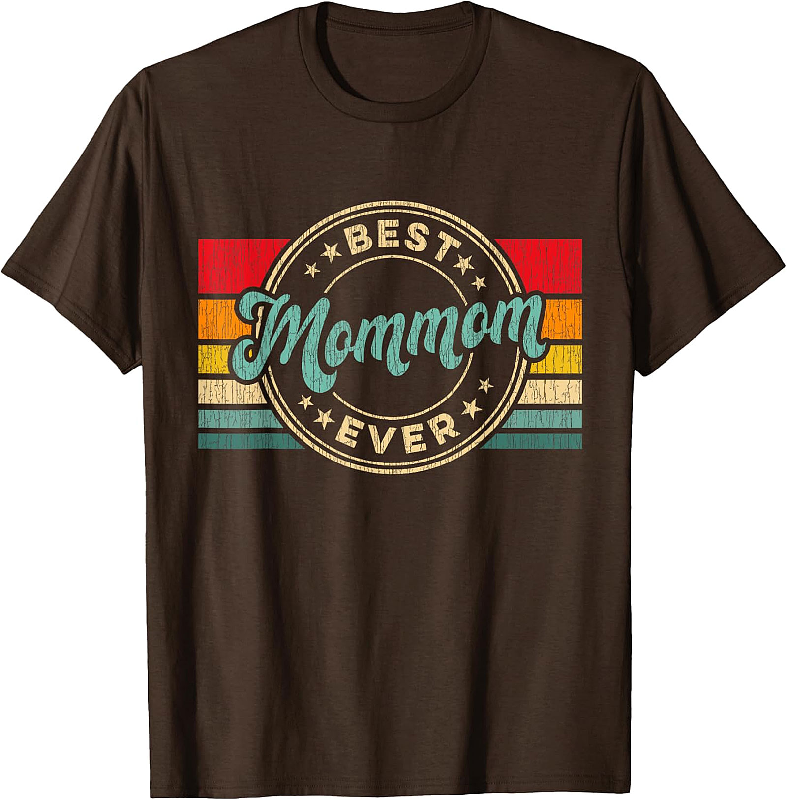  Best Mommom Ever Retro T-Shirt Vintage Graphic Tee Gift