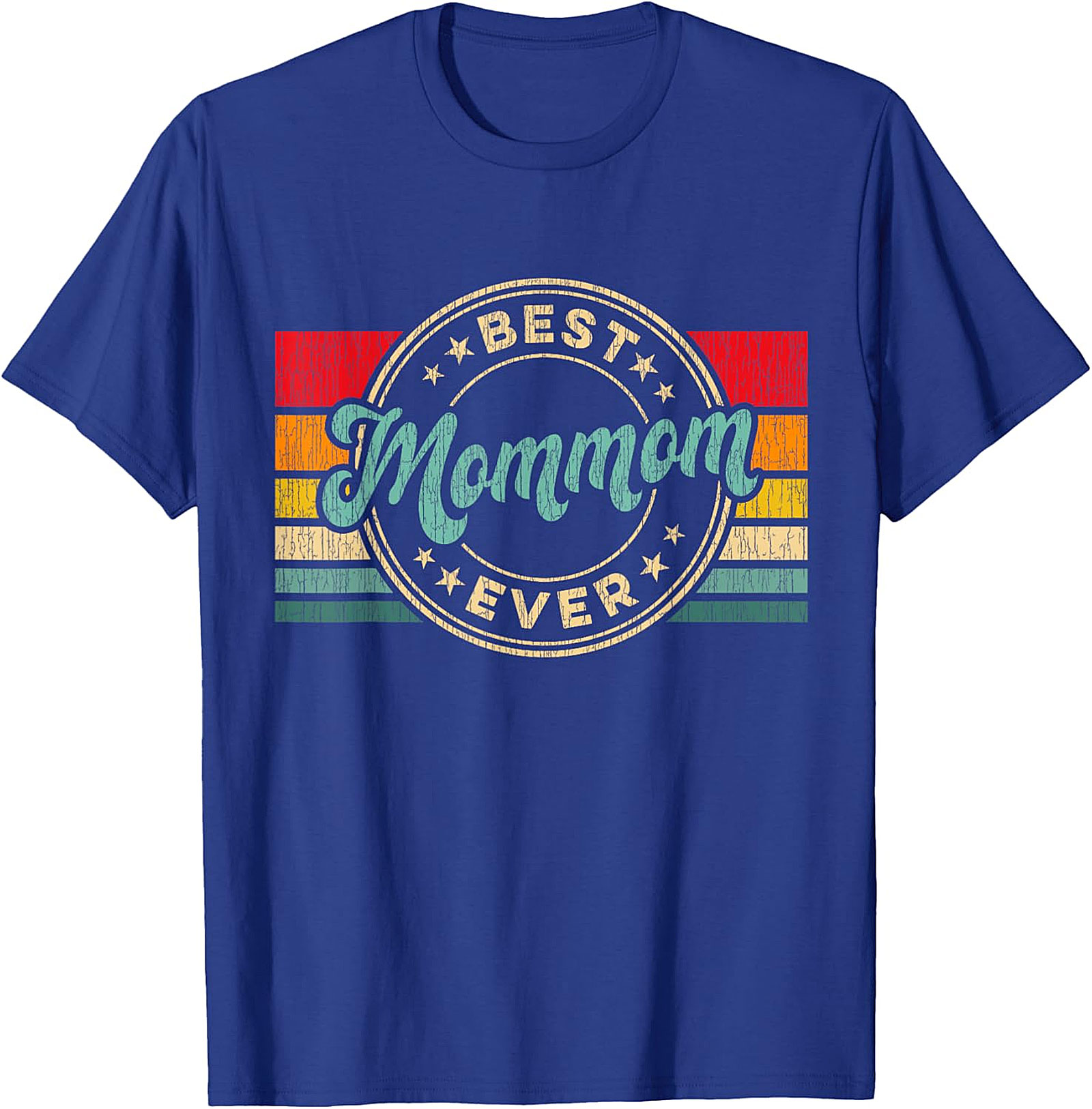  Best Mommom Ever Retro T-Shirt Vintage Graphic Tee Gift