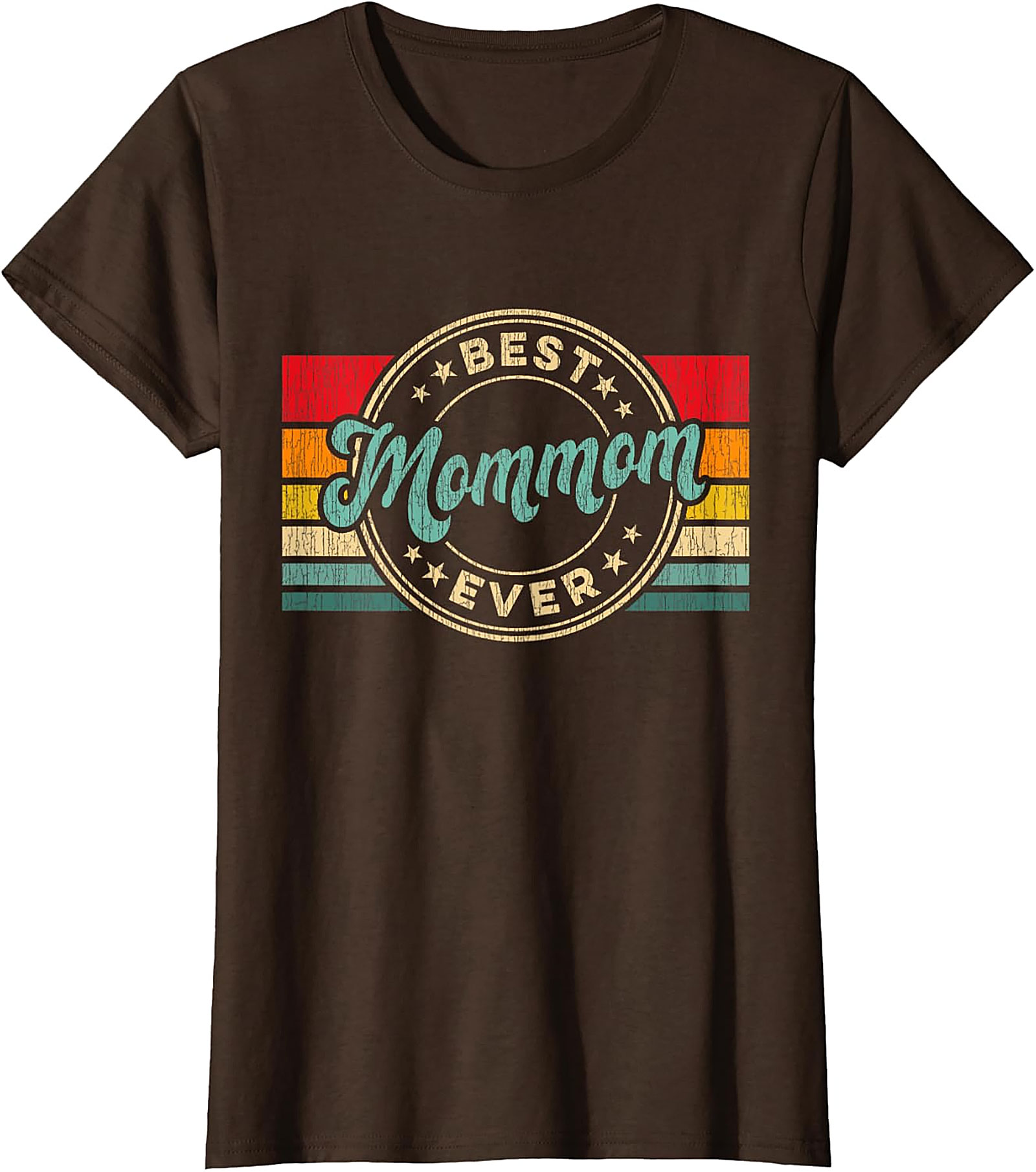  Best Mommom Ever Retro T-Shirt Vintage Graphic Tee Gift