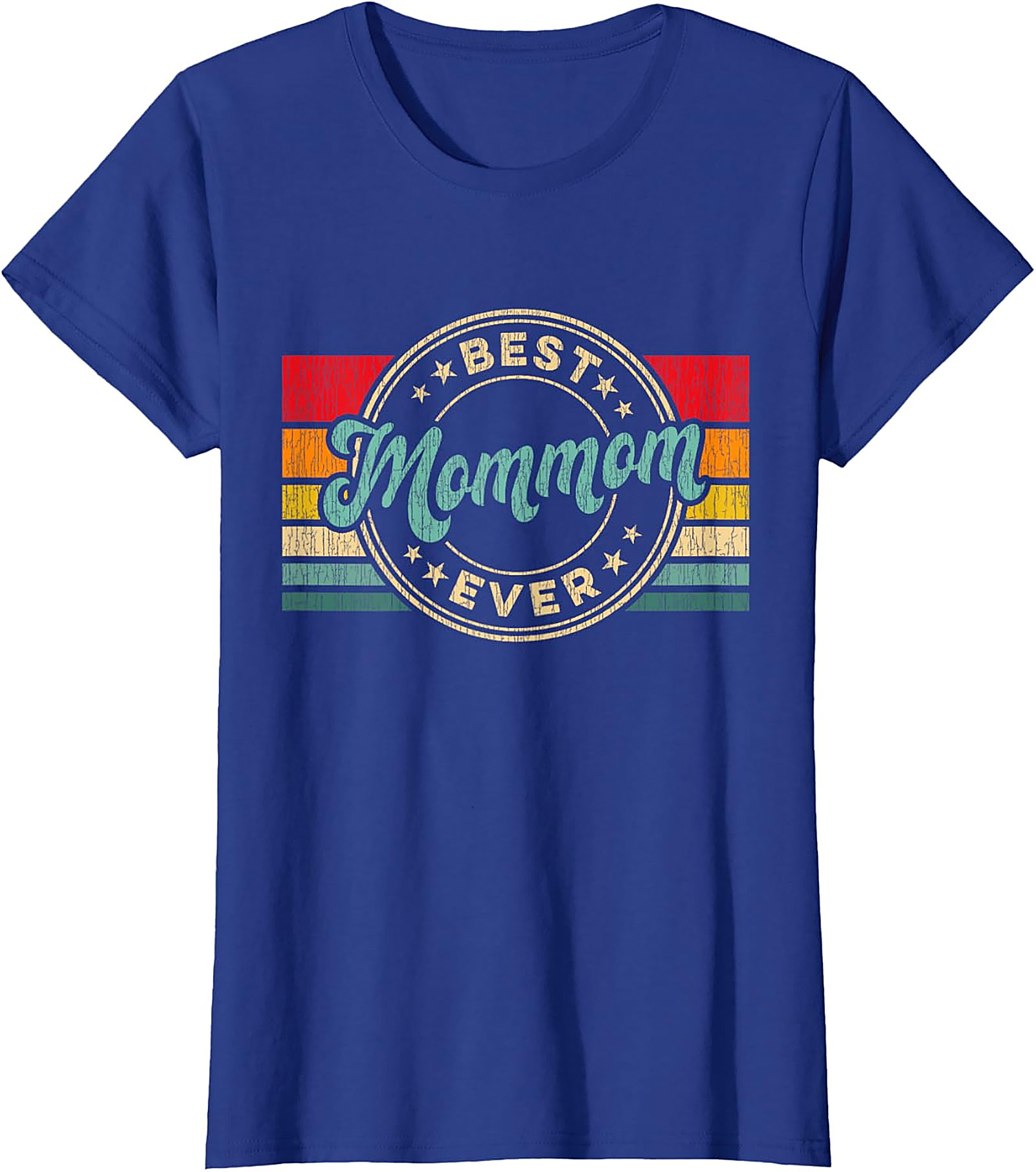  Best Mommom Ever Retro T-Shirt Vintage Graphic Tee Gift