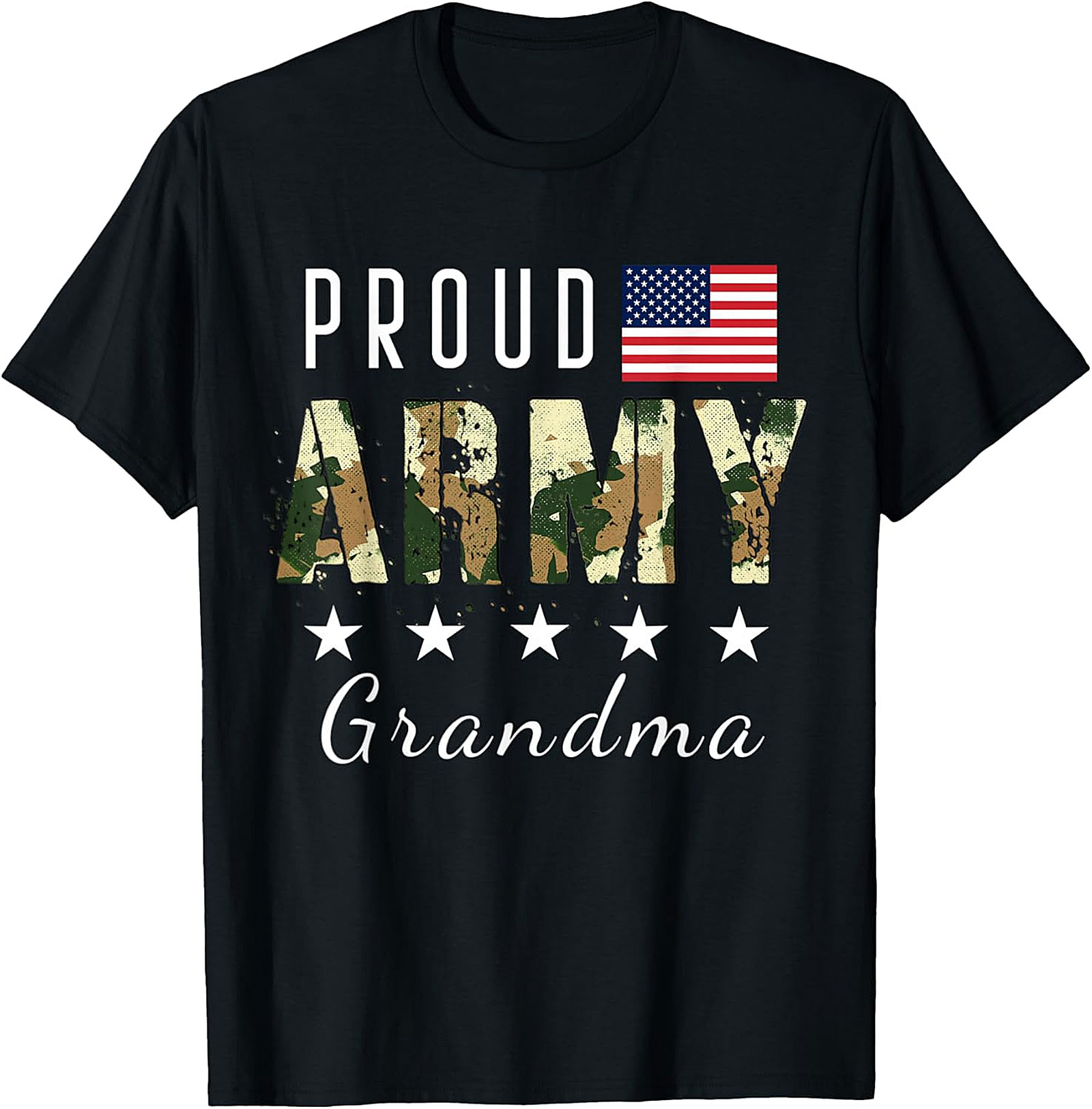 Proud Army Grandma T-shirt | Patriotic Military Graphic Tee