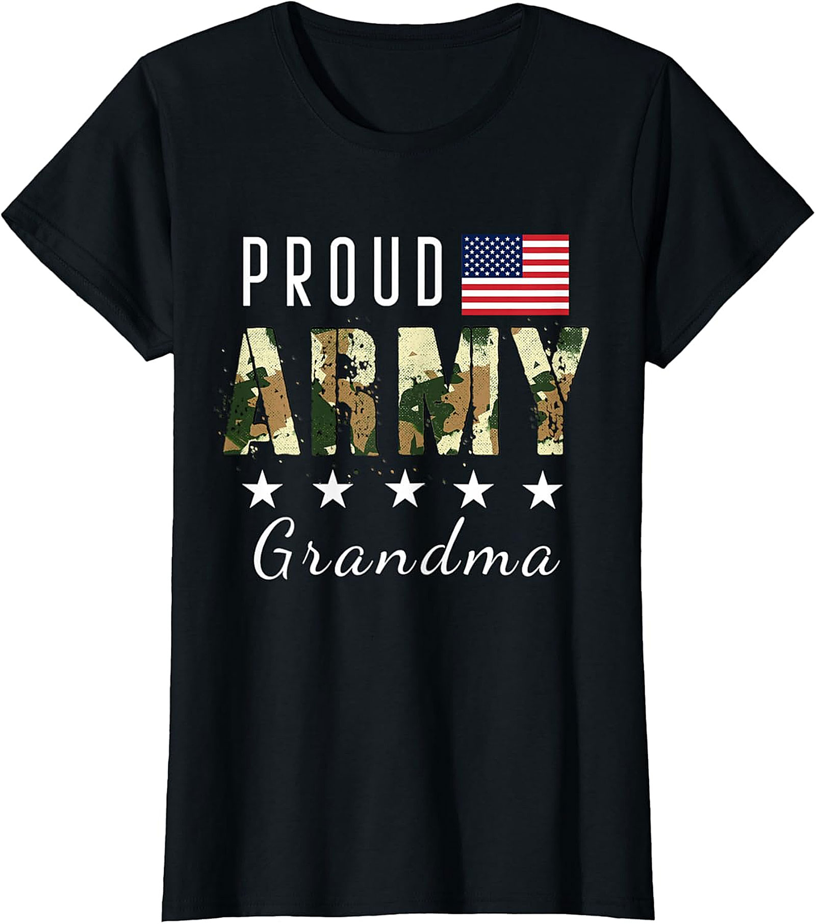 Proud Army Grandma T-shirt | Patriotic Military Graphic Tee