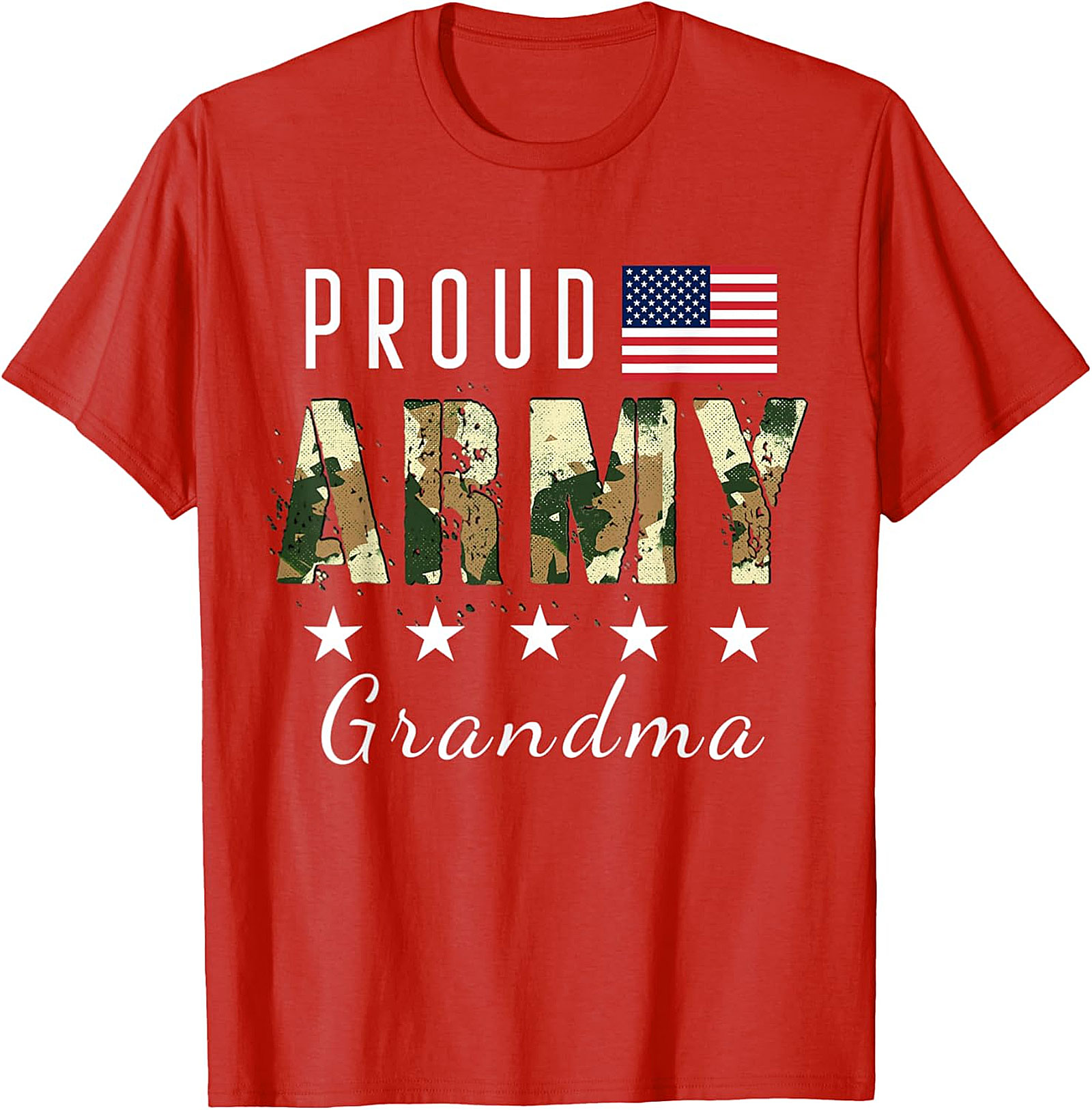 Proud Army Grandma T-shirt | Patriotic Military Graphic Tee
