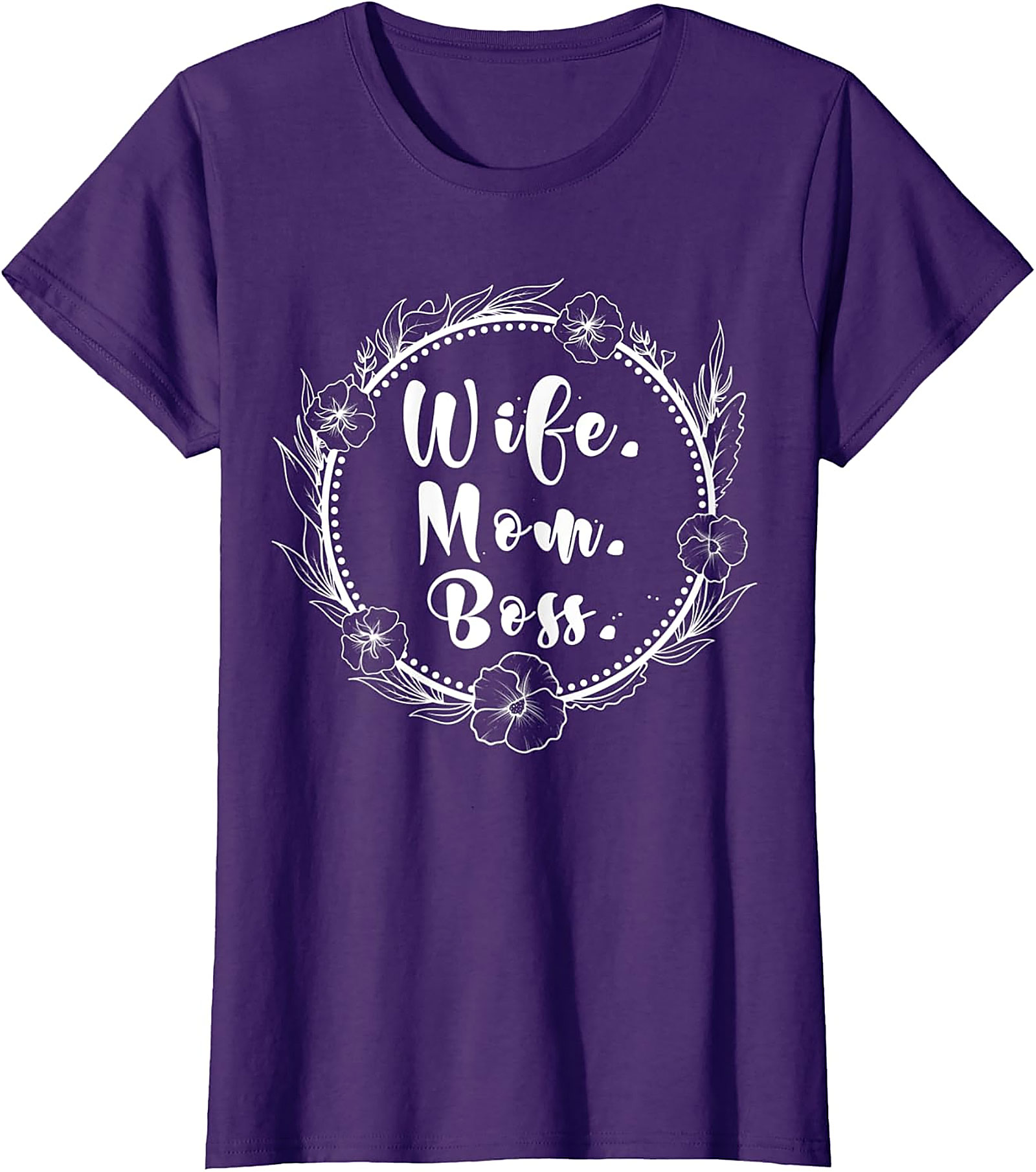 Wife Mom Boss T-Shirt | Empowering Women's Floral Graphic Tee