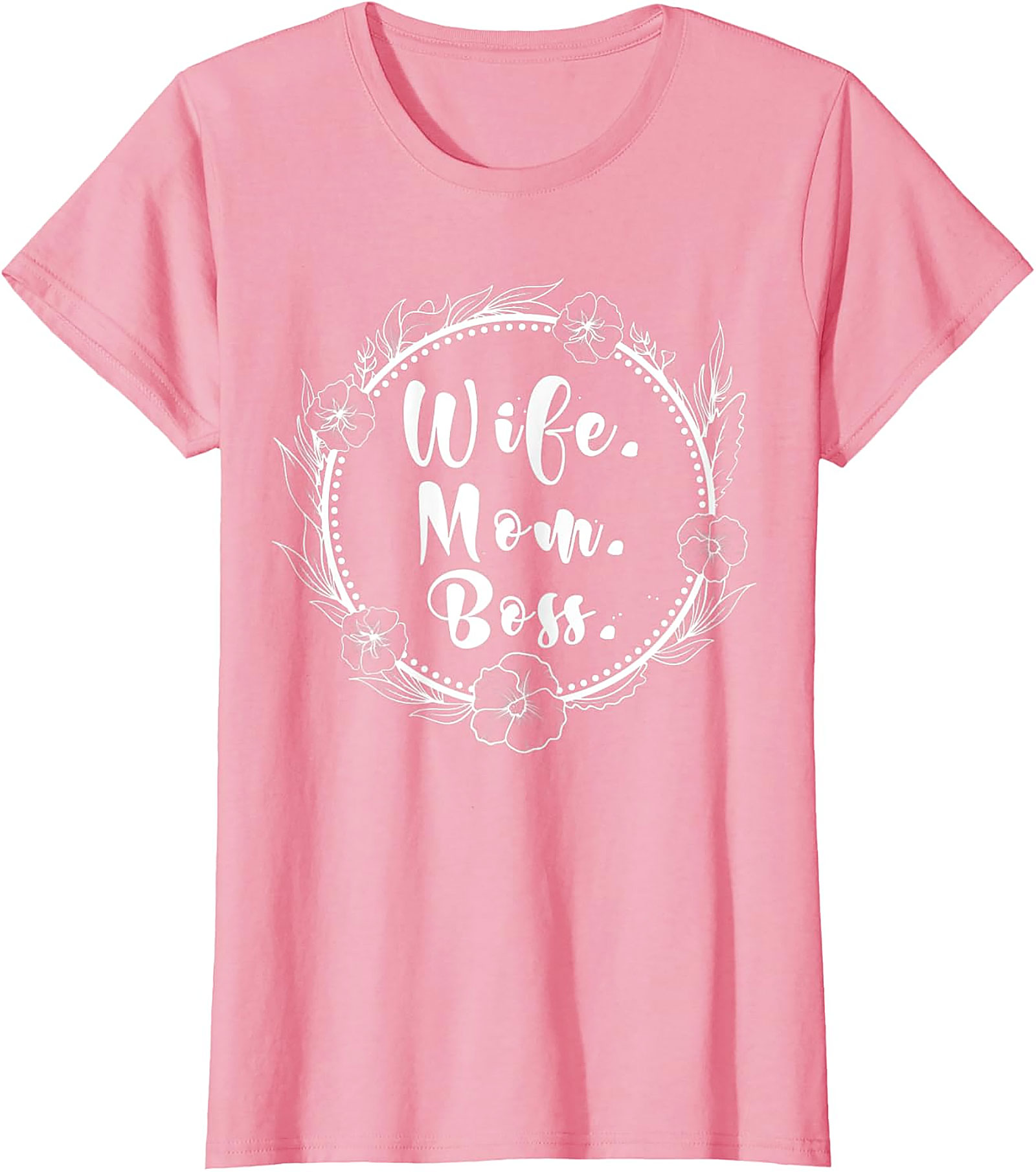 Wife Mom Boss T-Shirt | Empowering Women's Floral Graphic Tee
