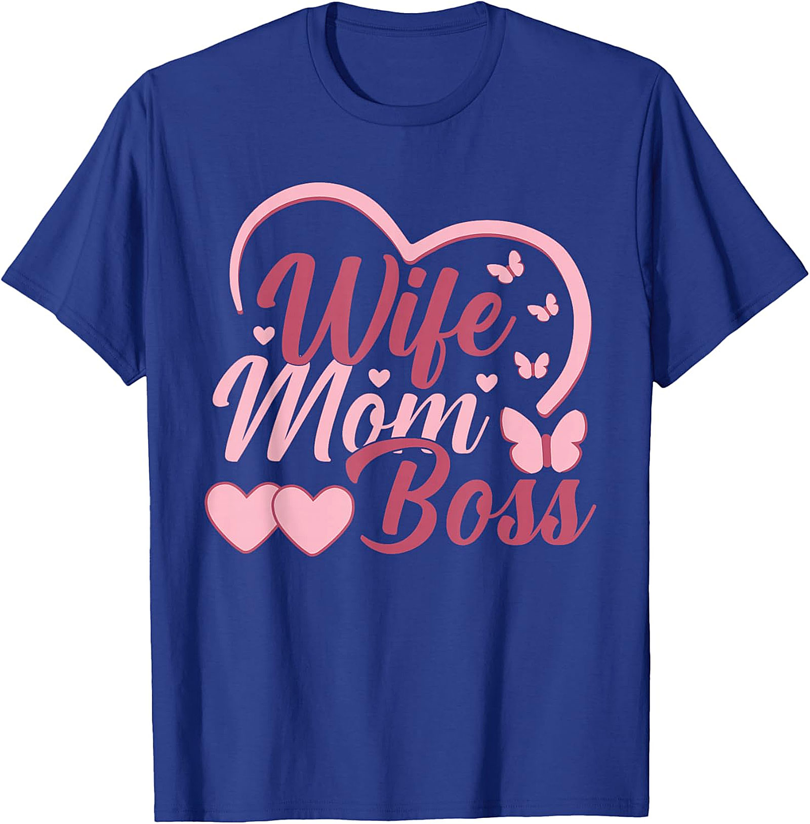 Wife Mom Boss T-Shirt | Cute Pink Graphic Tee for Women