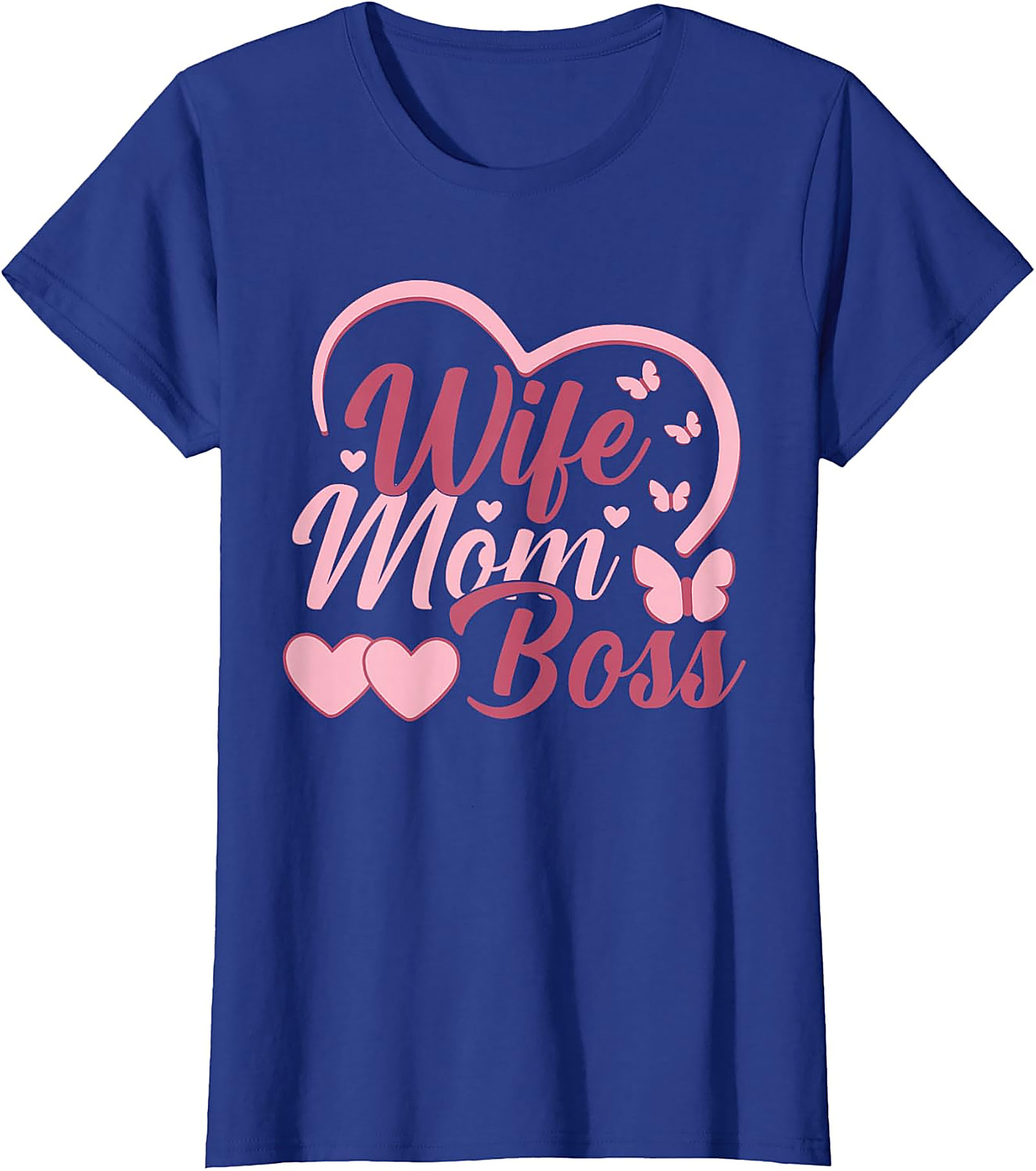 Wife Mom Boss T-Shirt | Cute Pink Graphic Tee for Women