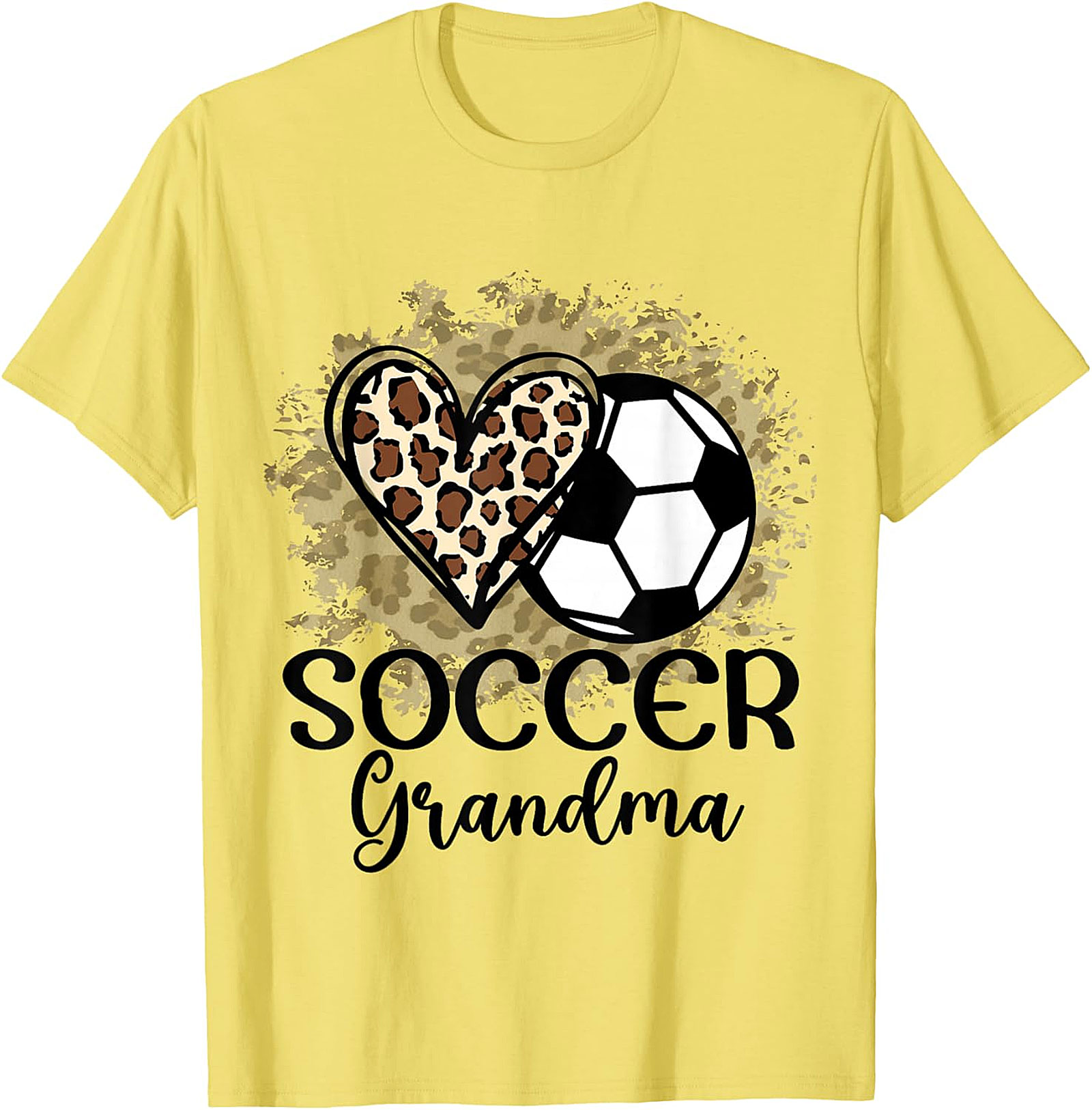 Soccer Grandma T-shirt | Leopard Print Sports Graphic Tee