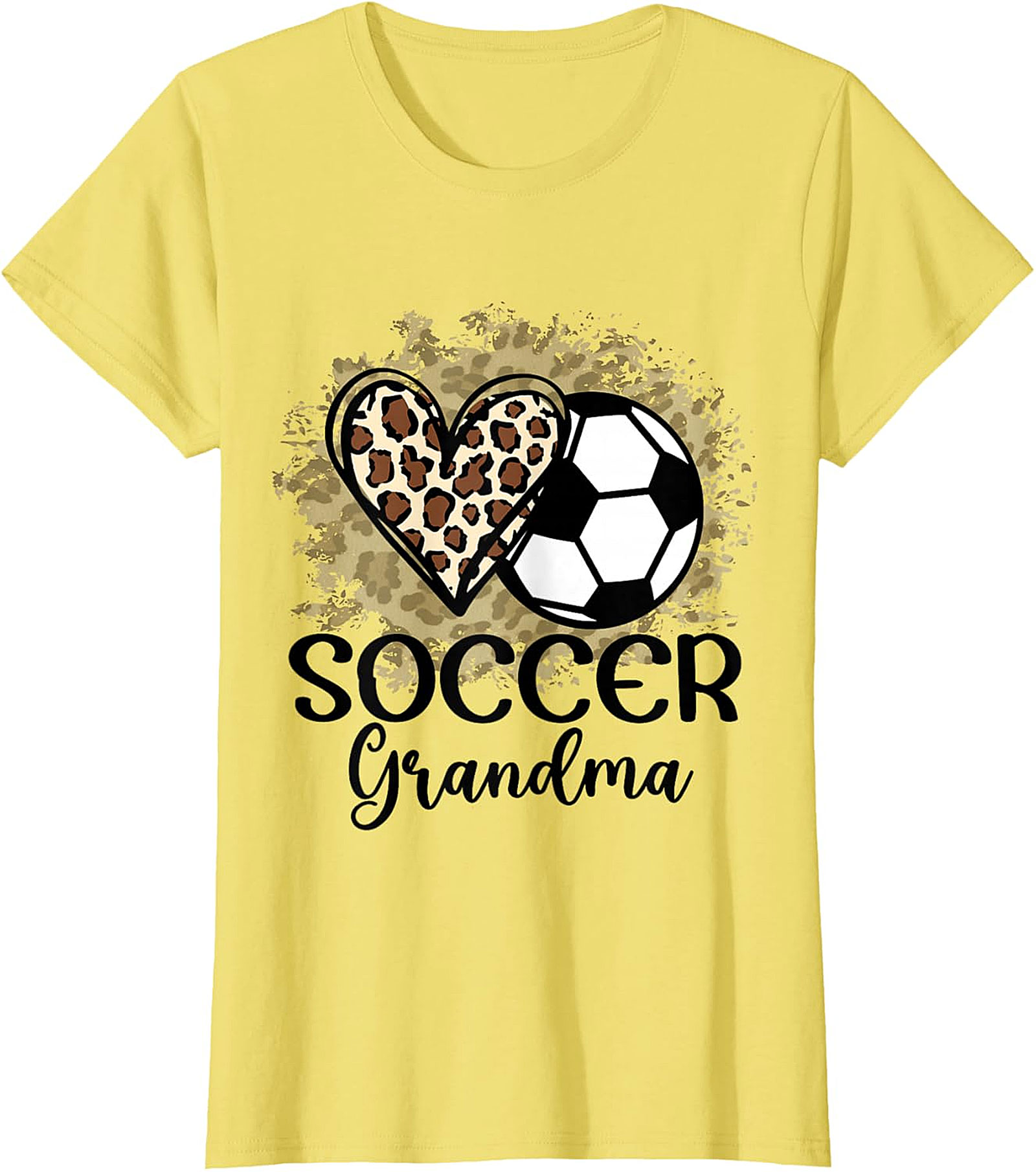  Soccer Grandma T-shirt | Leopard Print Sports Graphic Tee