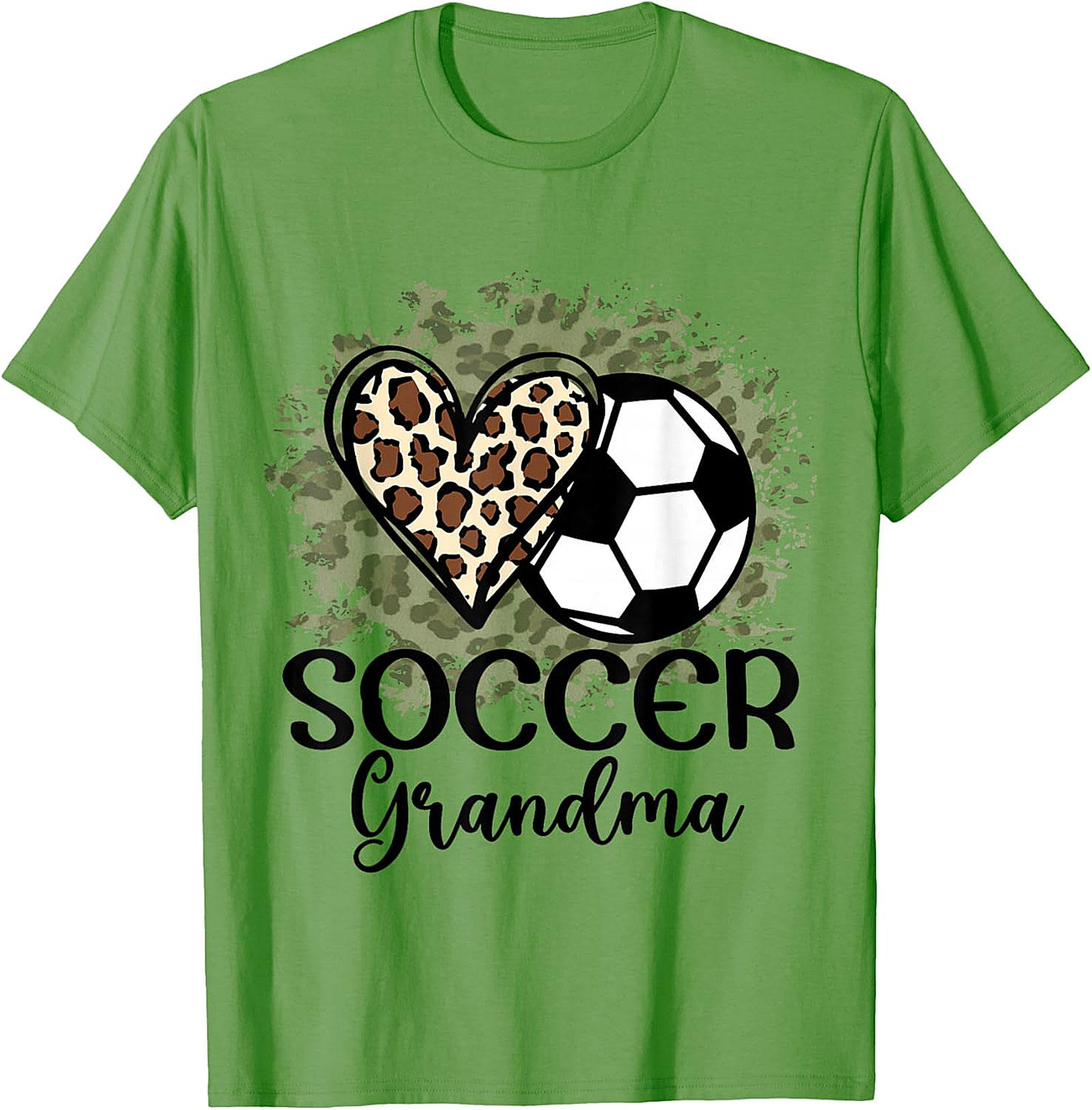  Soccer Grandma T-shirt | Leopard Print Sports Graphic Tee