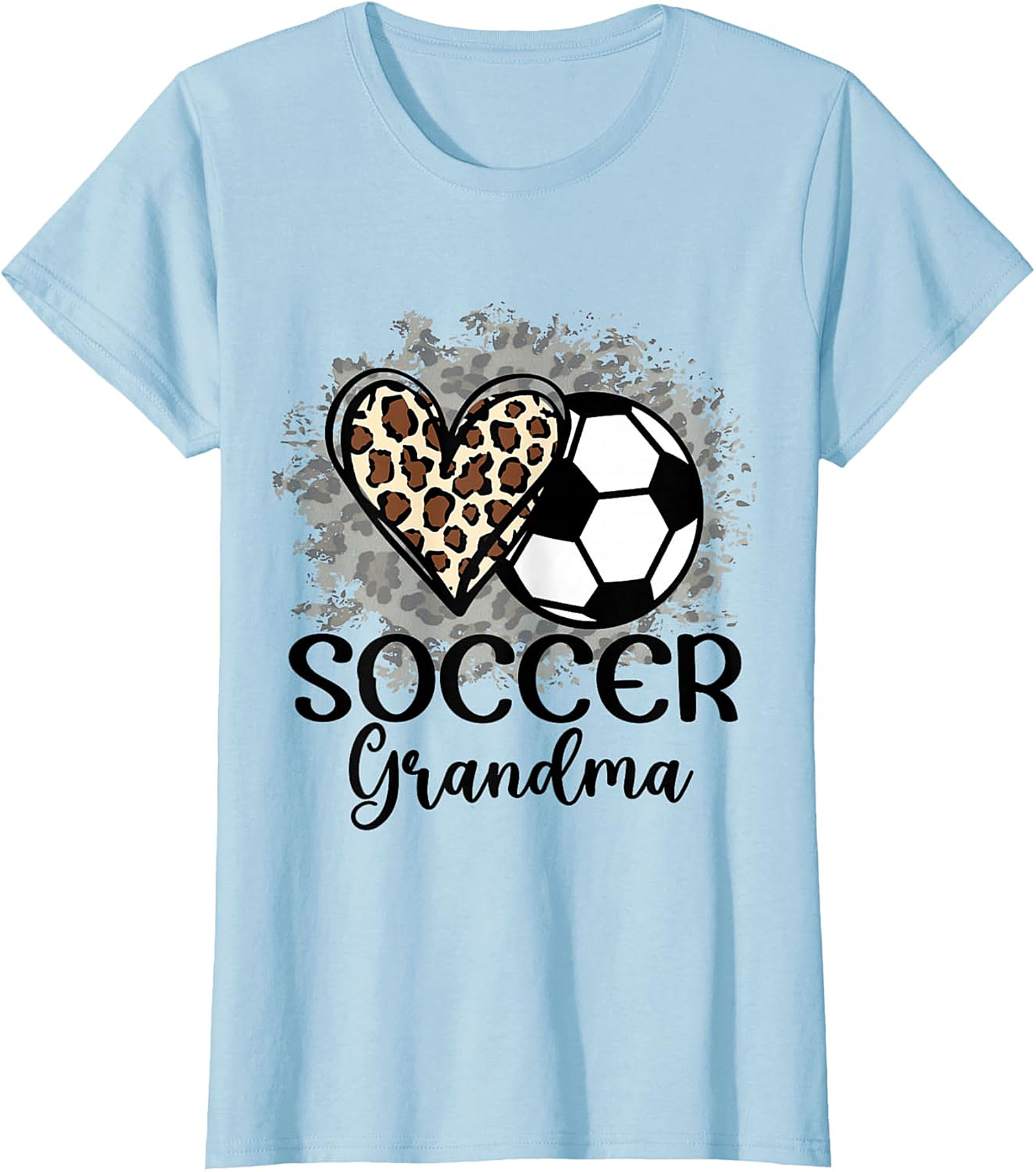  Soccer Grandma T-shirt | Leopard Print Sports Graphic Tee