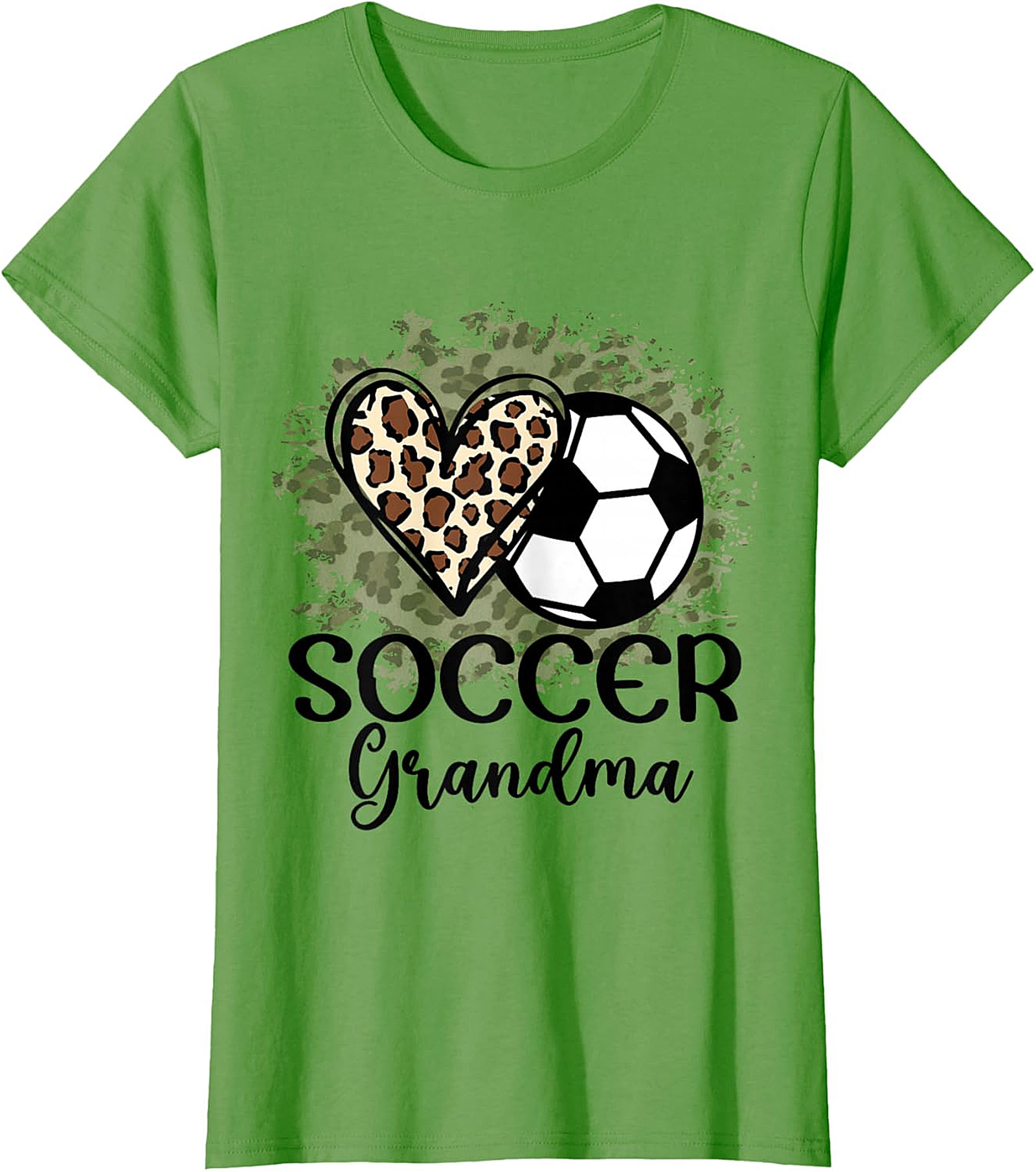  Soccer Grandma T-shirt | Leopard Print Sports Graphic Tee