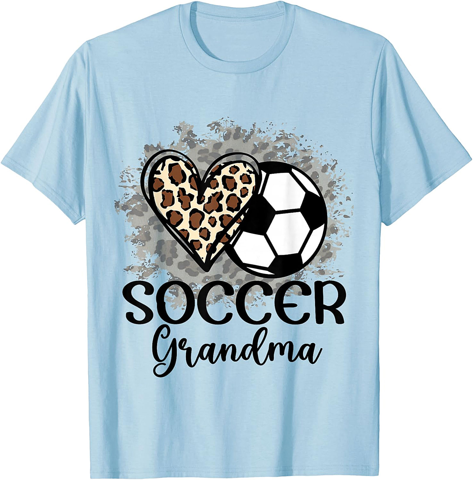  Soccer Grandma T-shirt | Leopard Print Sports Graphic Tee