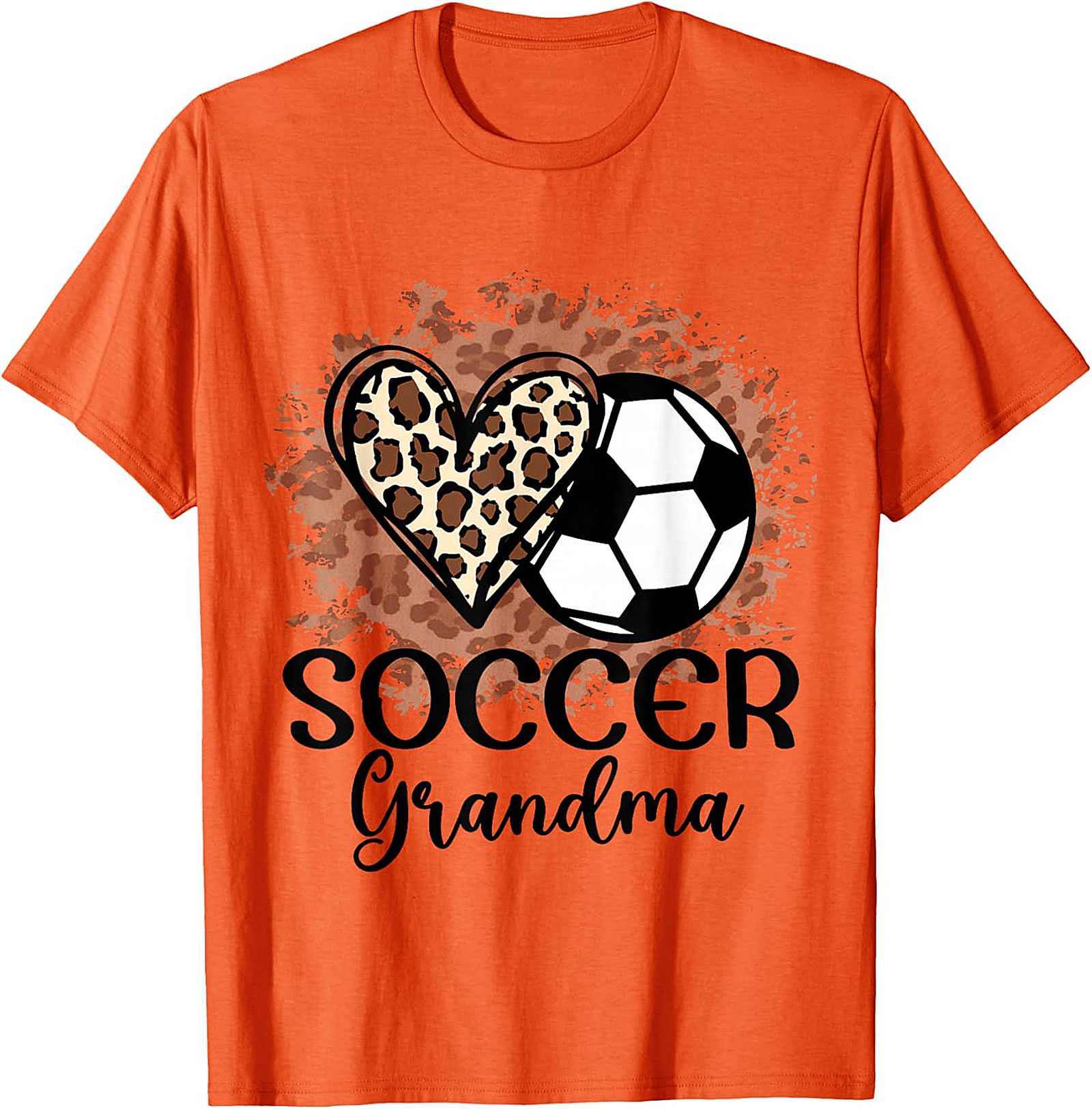  Soccer Grandma T-shirt | Leopard Print Sports Graphic Tee