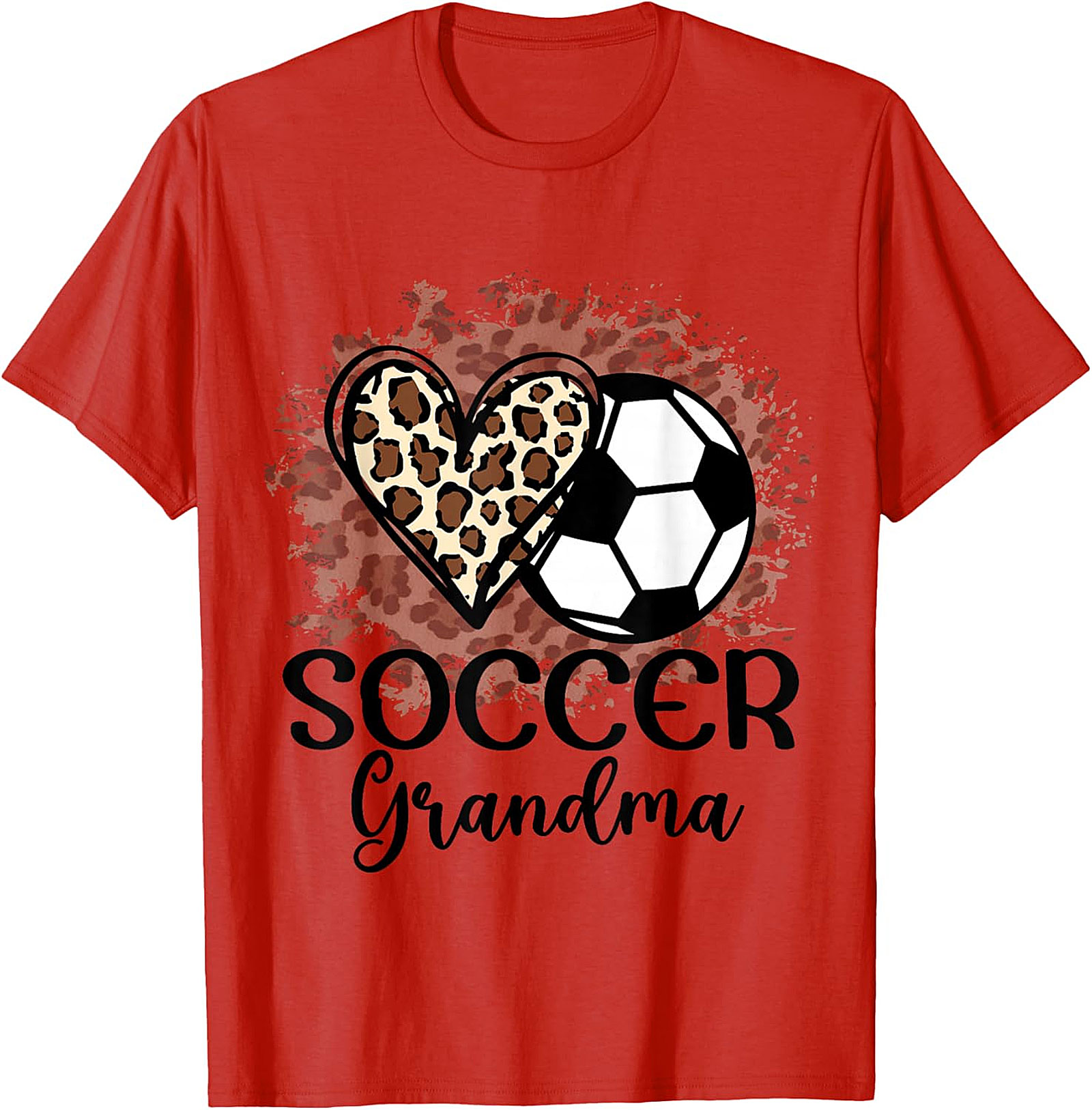  Soccer Grandma T-shirt | Leopard Print Sports Graphic Tee