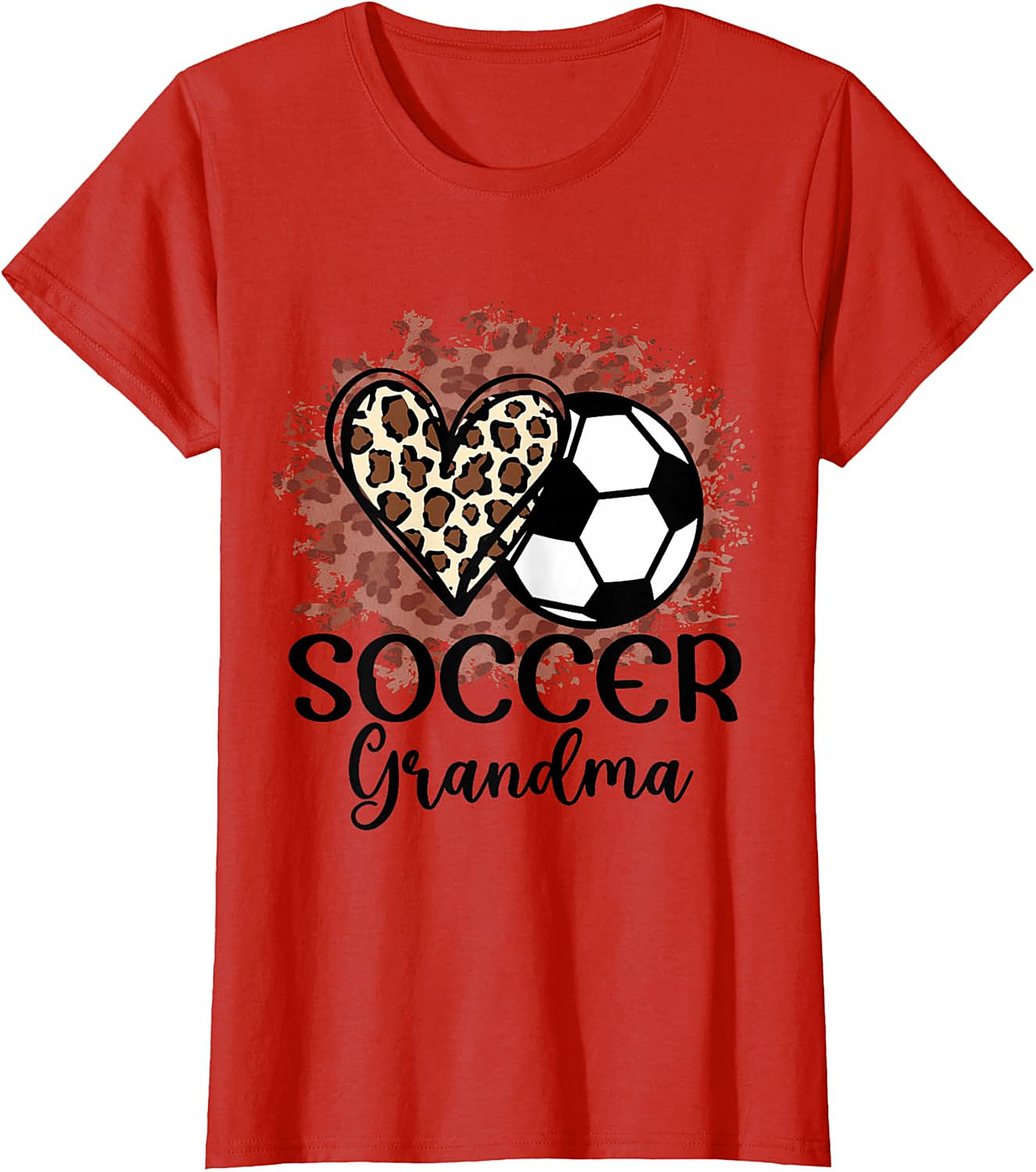 Soccer Grandma T-shirt | Leopard Print Sports Graphic Tee