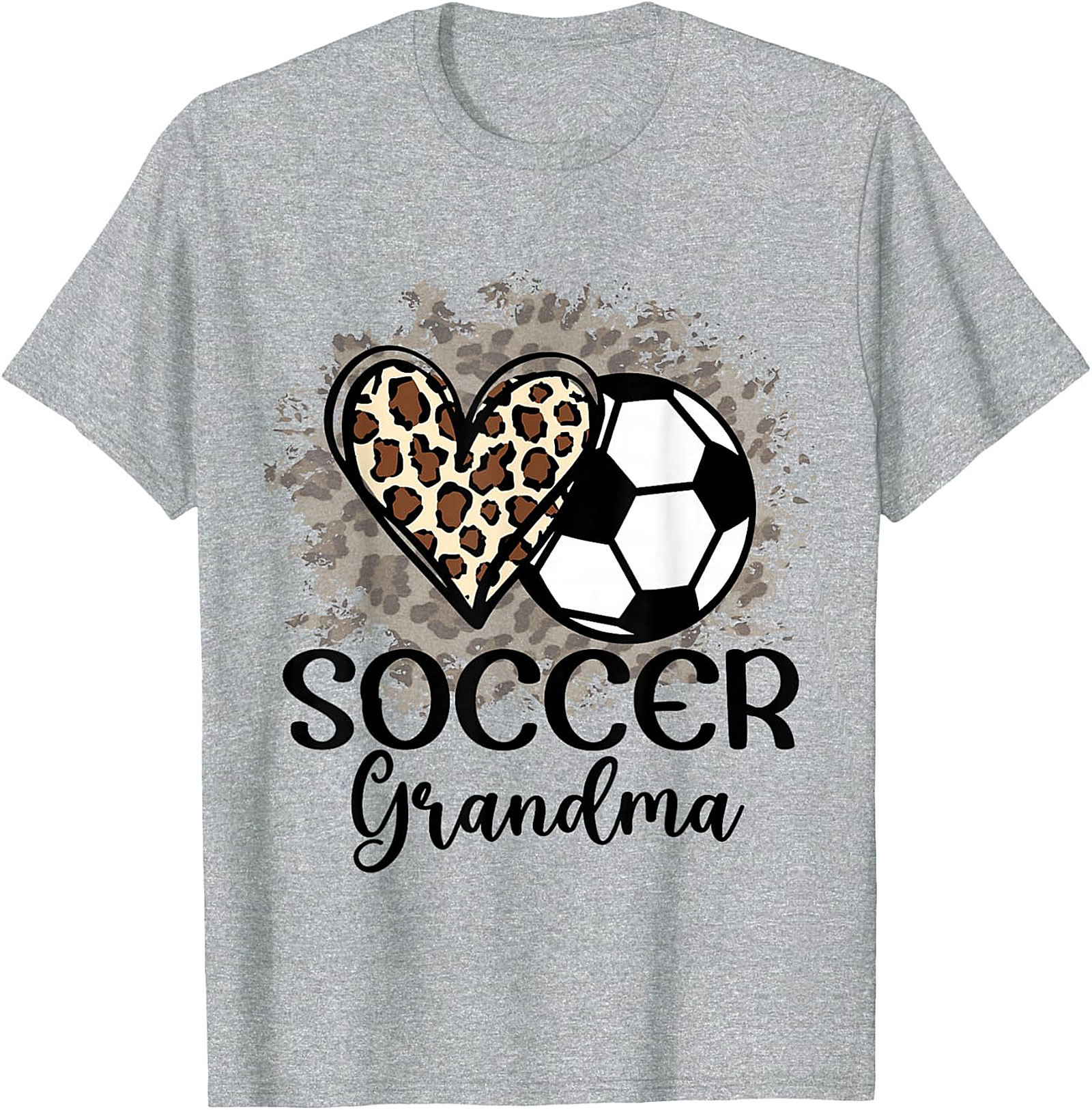  Soccer Grandma T-shirt | Leopard Print Sports Graphic Tee