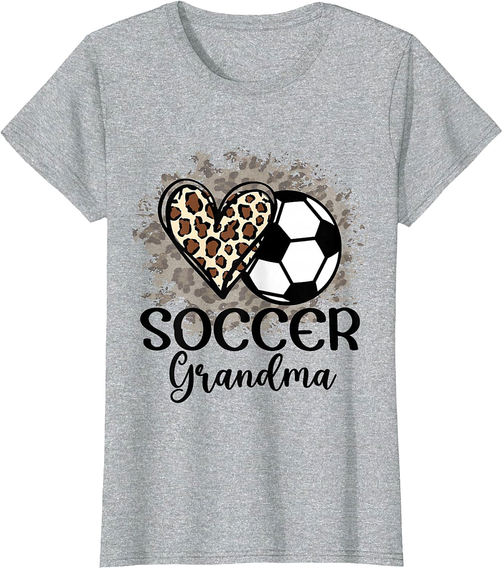  Soccer Grandma T-shirt | Leopard Print Sports Graphic Tee