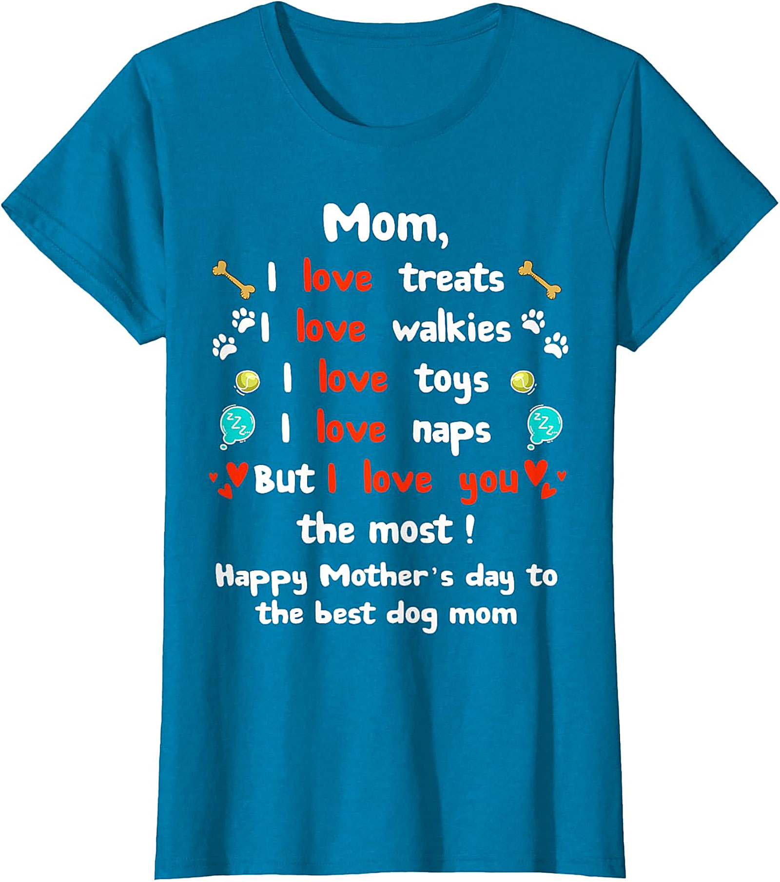 Dog Mom Mother's Day T-shirt Funny Pet Lover Gift Tee