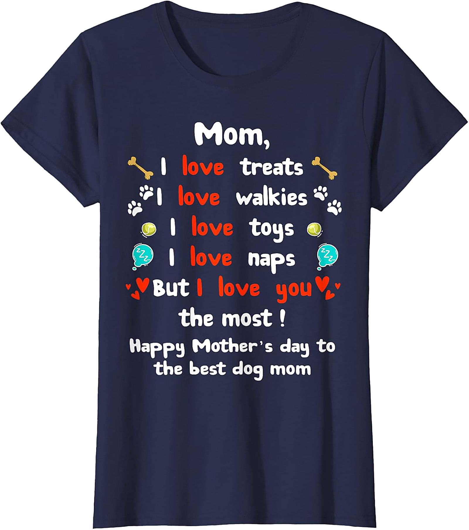 Dog Mom Mother's Day T-shirt Funny Pet Lover Gift Tee