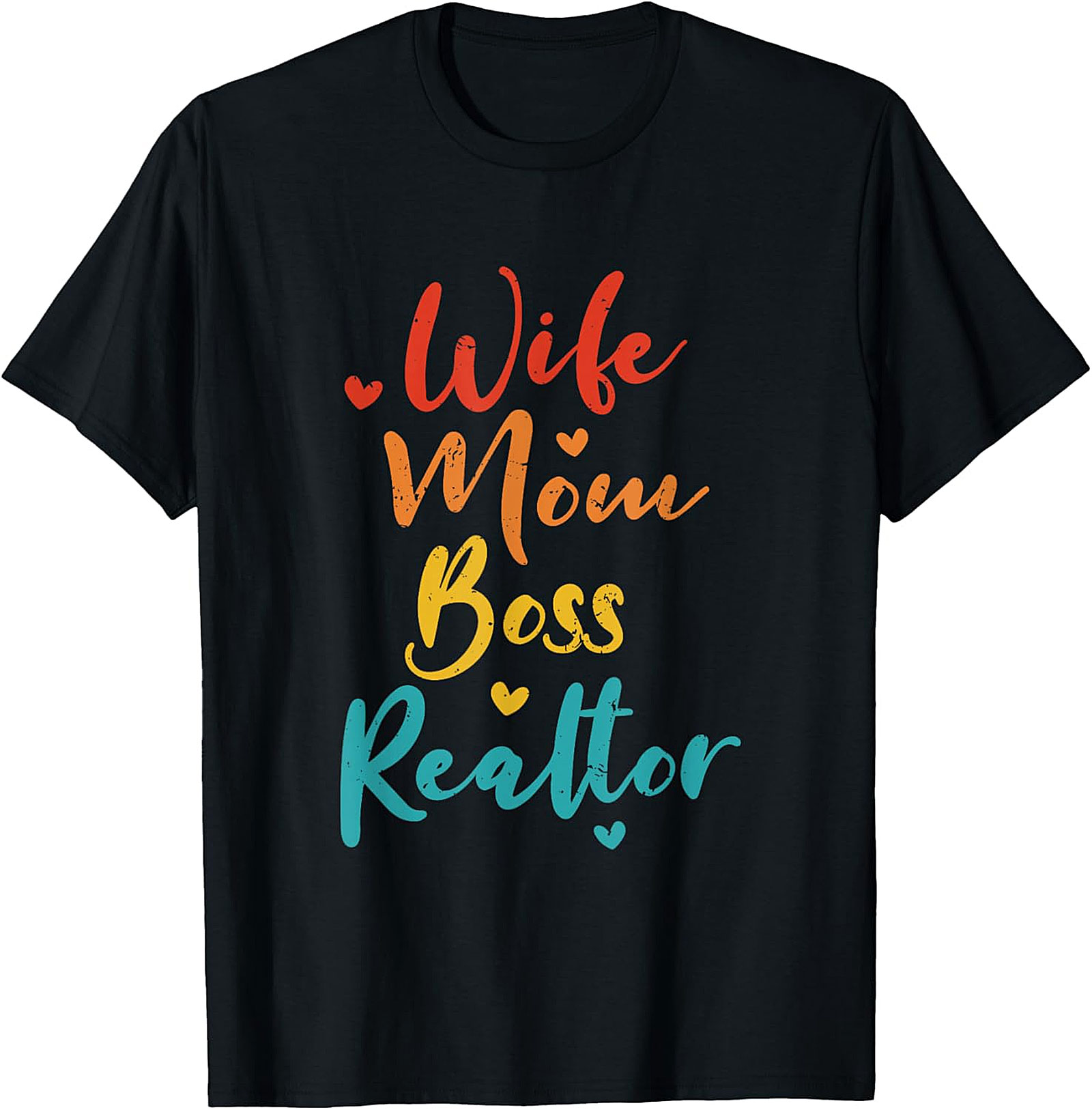 Wife Mom Boss Realtor T-shirt | Retro Real Estate Graphic Tee