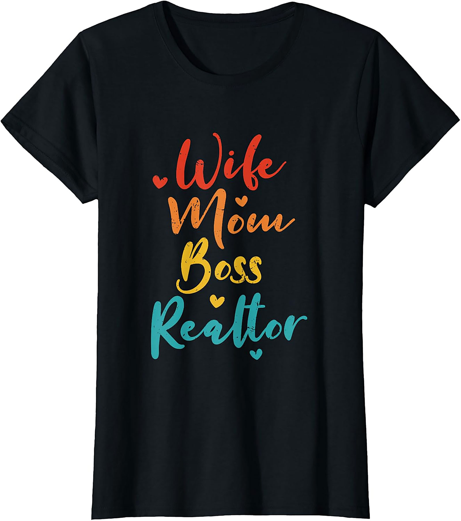 Wife Mom Boss Realtor T-shirt | Retro Real Estate Graphic Tee