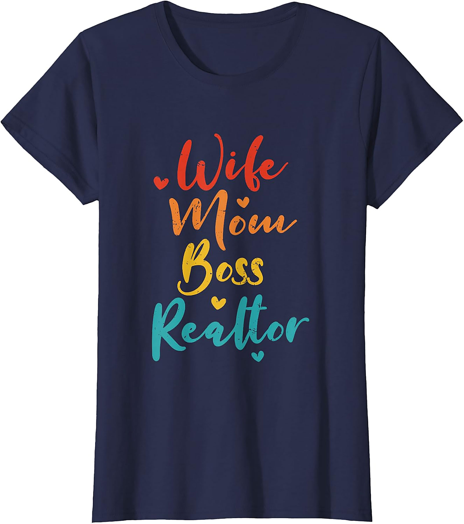 Wife Mom Boss Realtor T-shirt | Retro Real Estate Graphic Tee