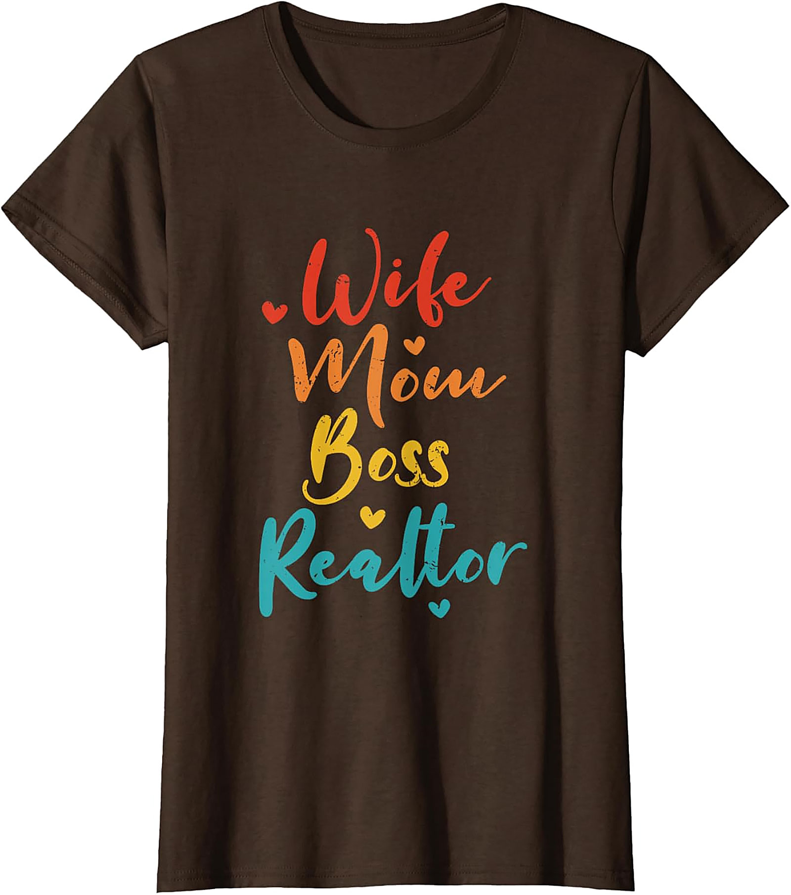 Wife Mom Boss Realtor T-shirt | Retro Real Estate Graphic Tee