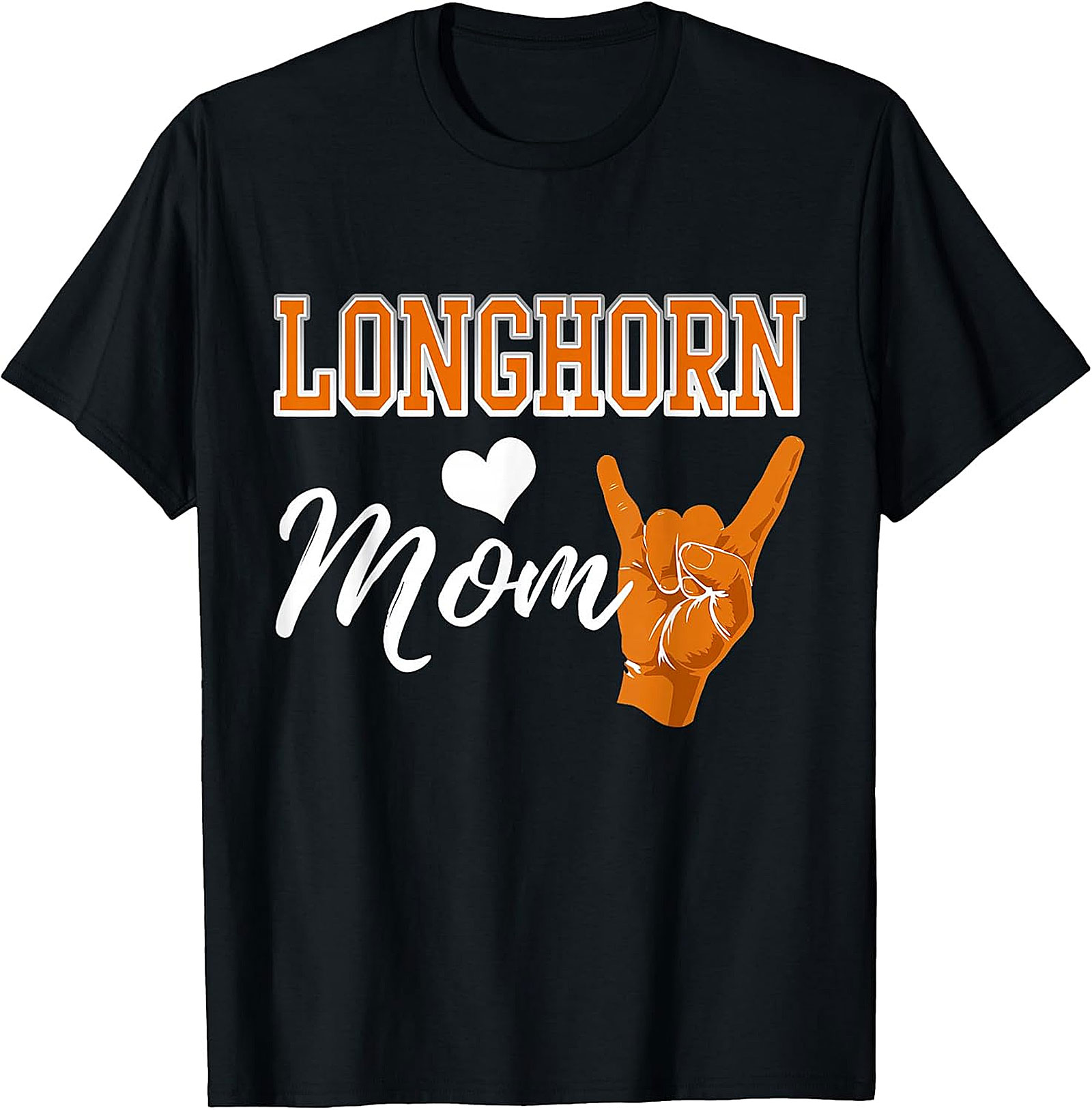 Longhorn Mom T-Shirt Texas Spirit Graphic Tee for Moms