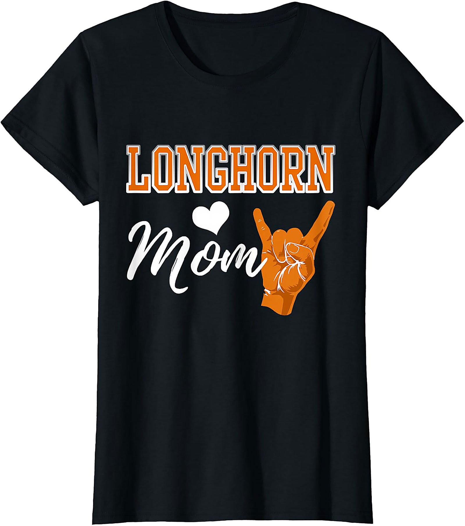Longhorn Mom T-Shirt Texas Spirit Graphic Tee for Moms