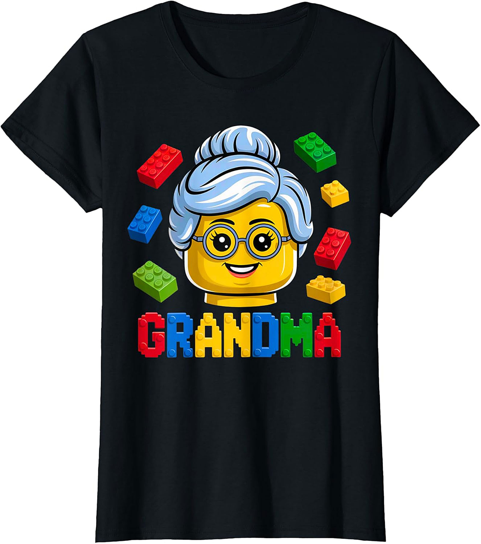 Brick Grandma T-Shirt - Fun Building Block Graphic Tee