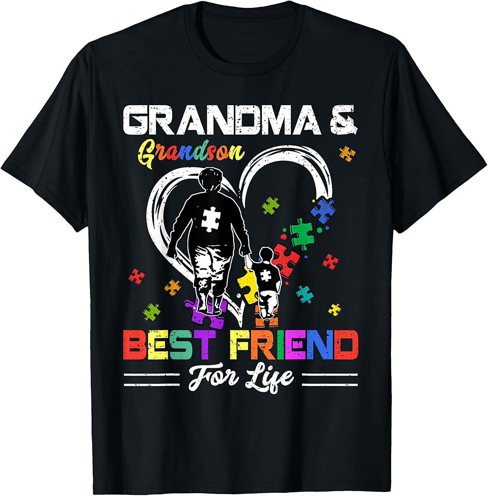 Grandma & Grandson Autism Awareness T-Shirt | Best Friend Tee