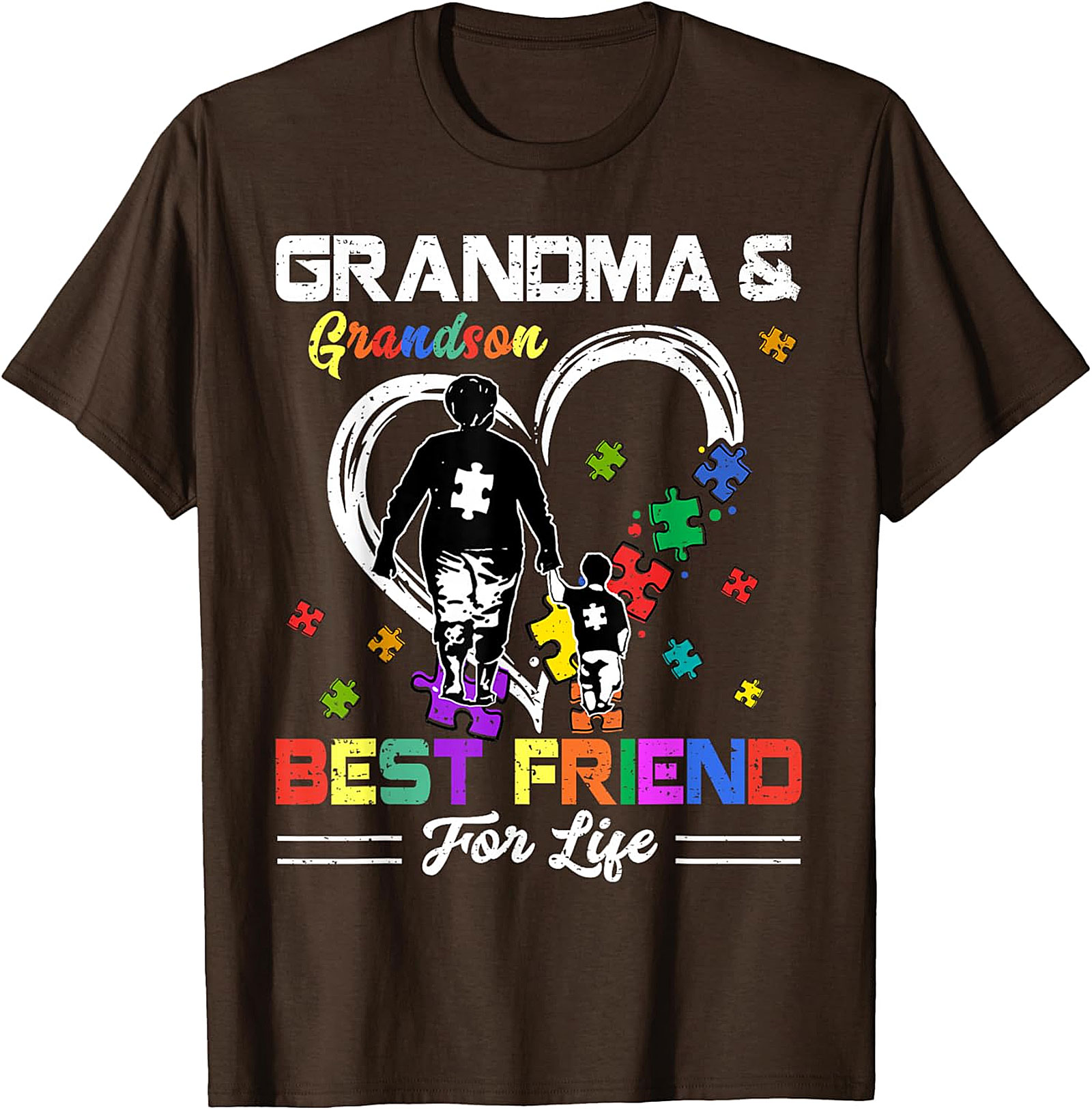 Grandma & Grandson Autism Awareness T-Shirt | Best Friend Tee