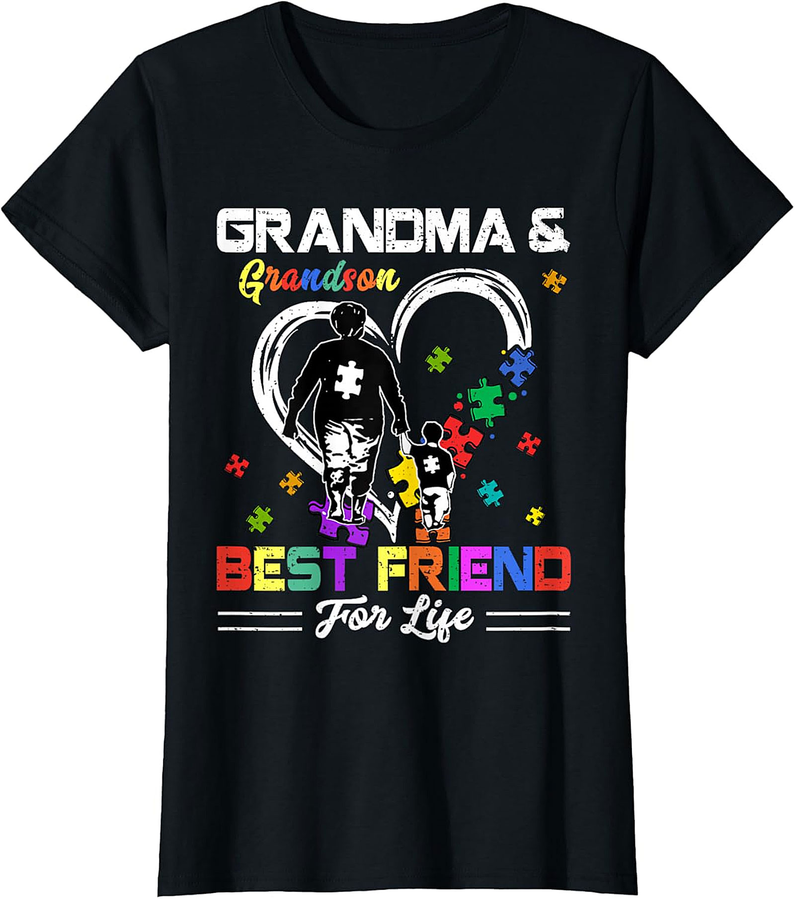 Grandma & Grandson Autism Awareness T-Shirt | Best Friend Tee