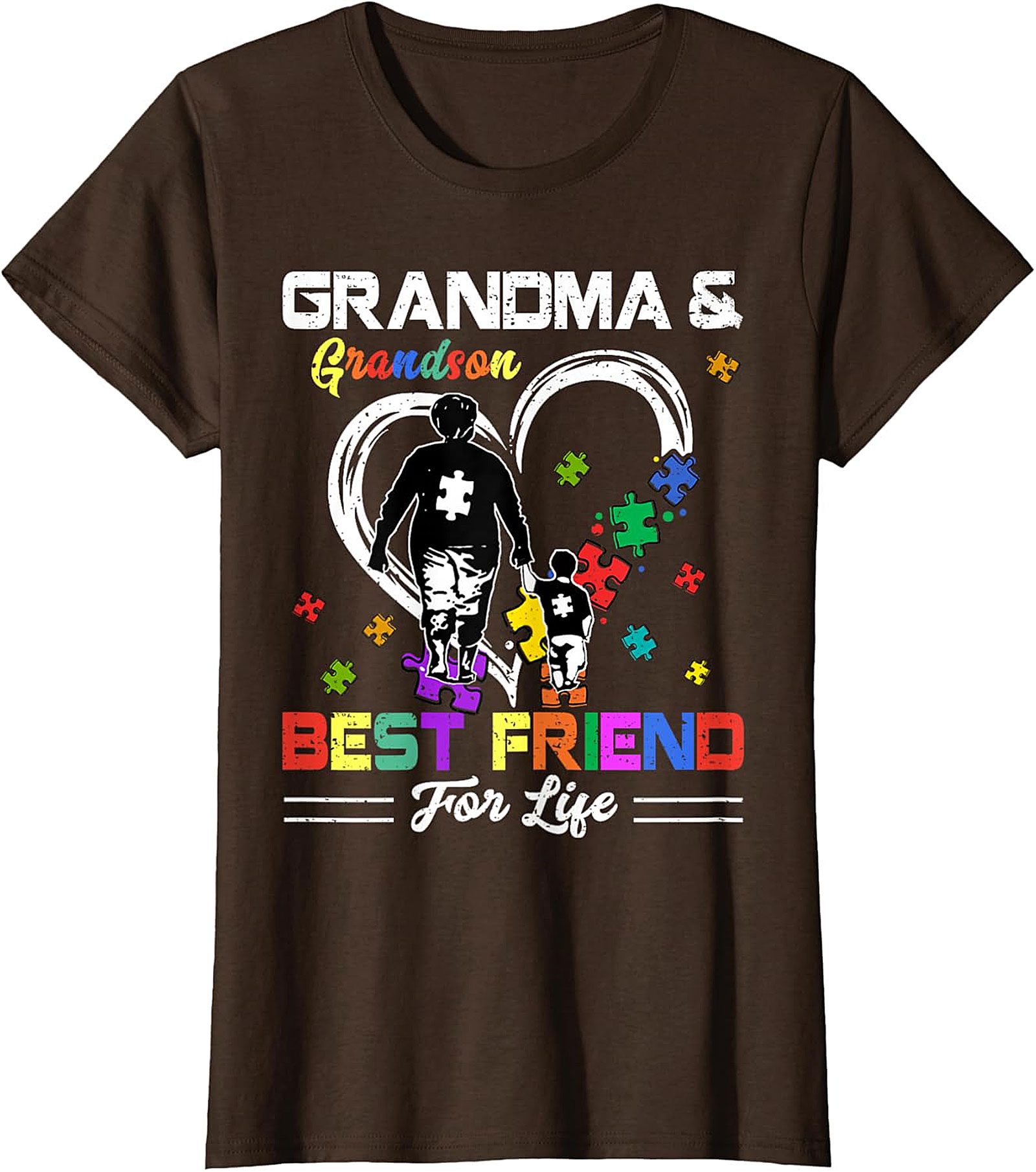 Grandma & Grandson Autism Awareness T-Shirt | Best Friend Tee