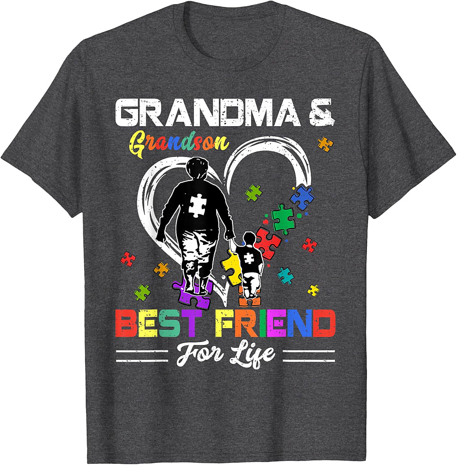Grandma & Grandson Autism Awareness T-Shirt | Best Friend Tee