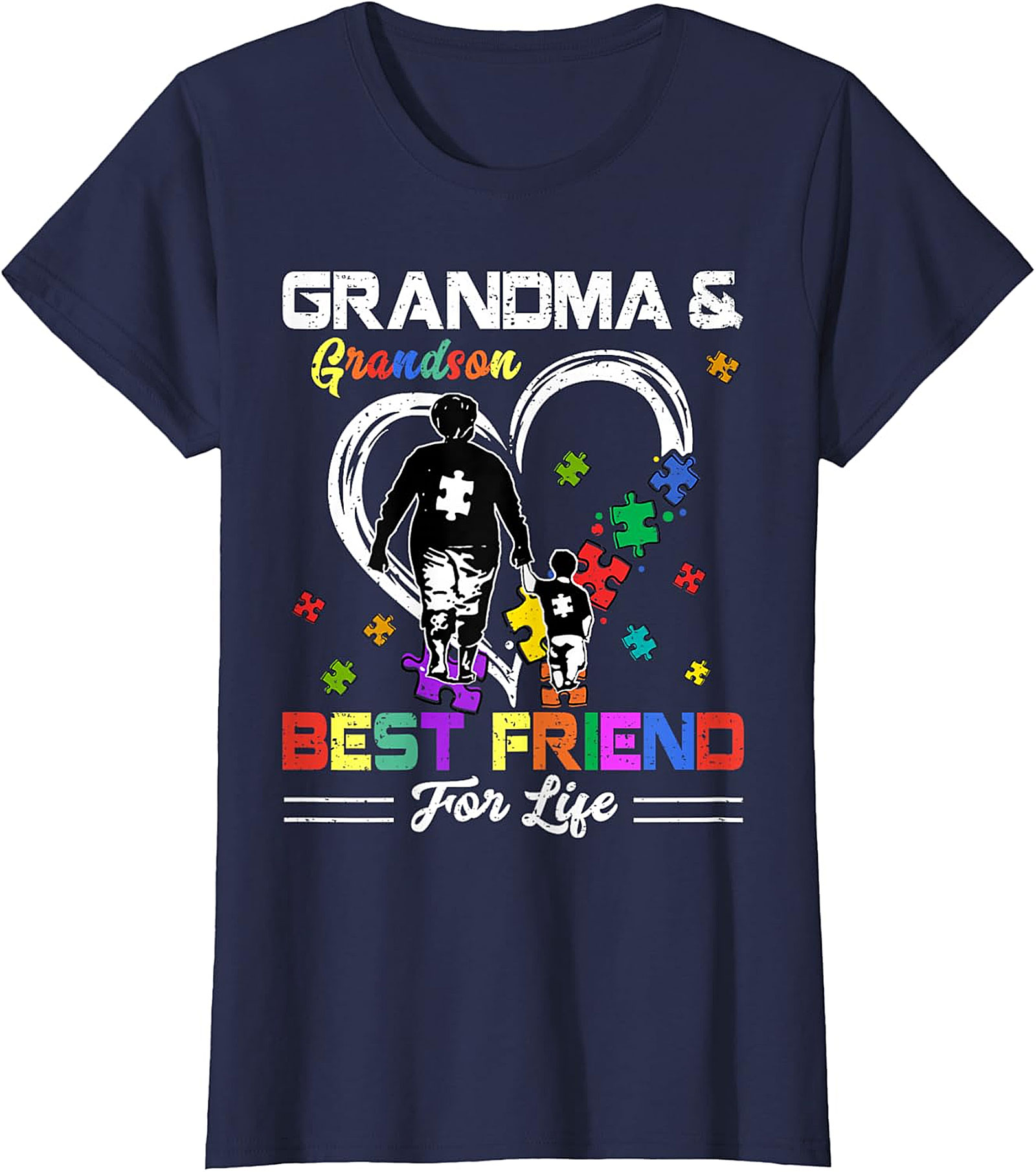Grandma & Grandson Autism Awareness T-Shirt | Best Friend Tee