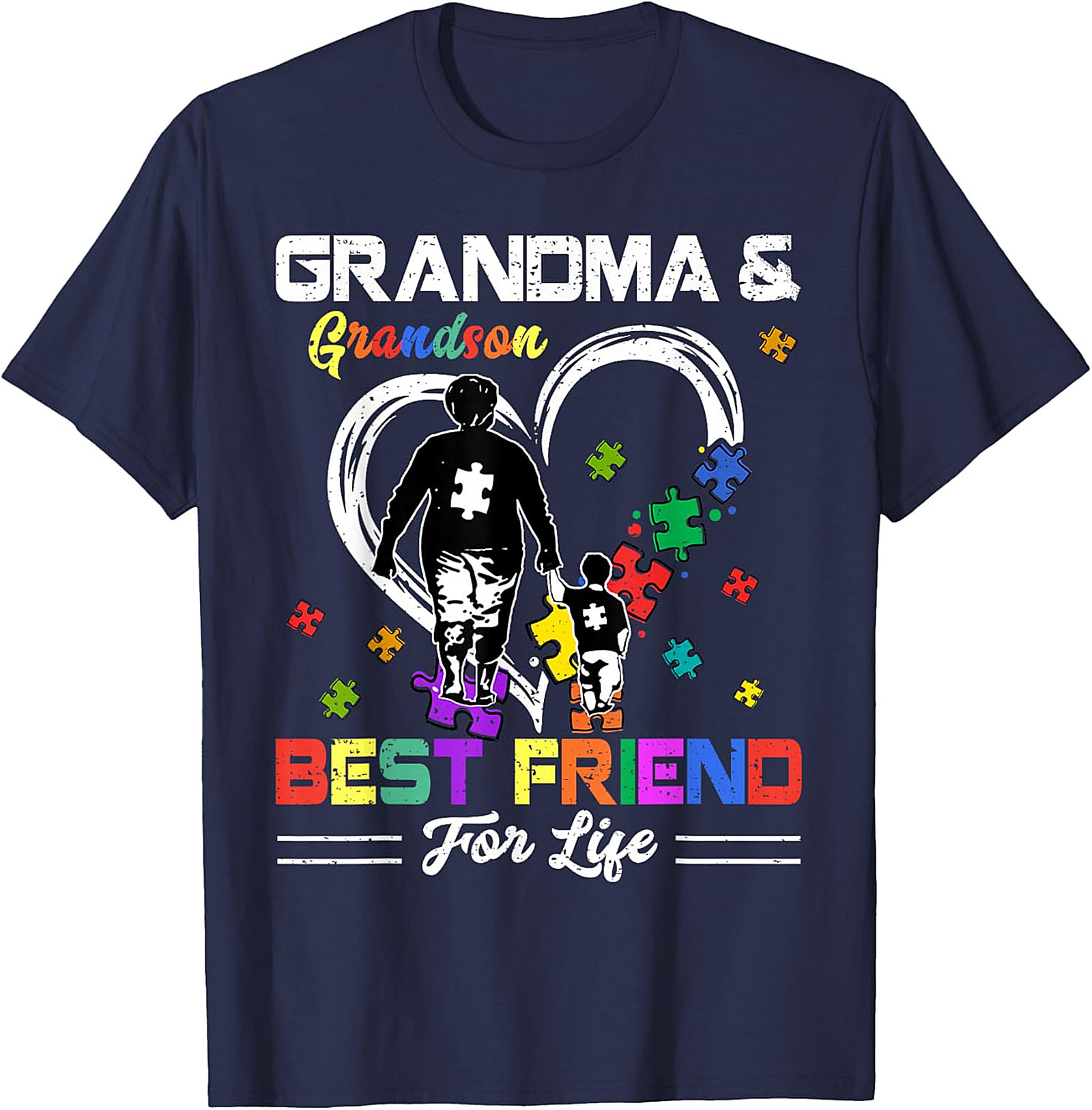 Grandma & Grandson Autism Awareness T-Shirt | Best Friend Tee