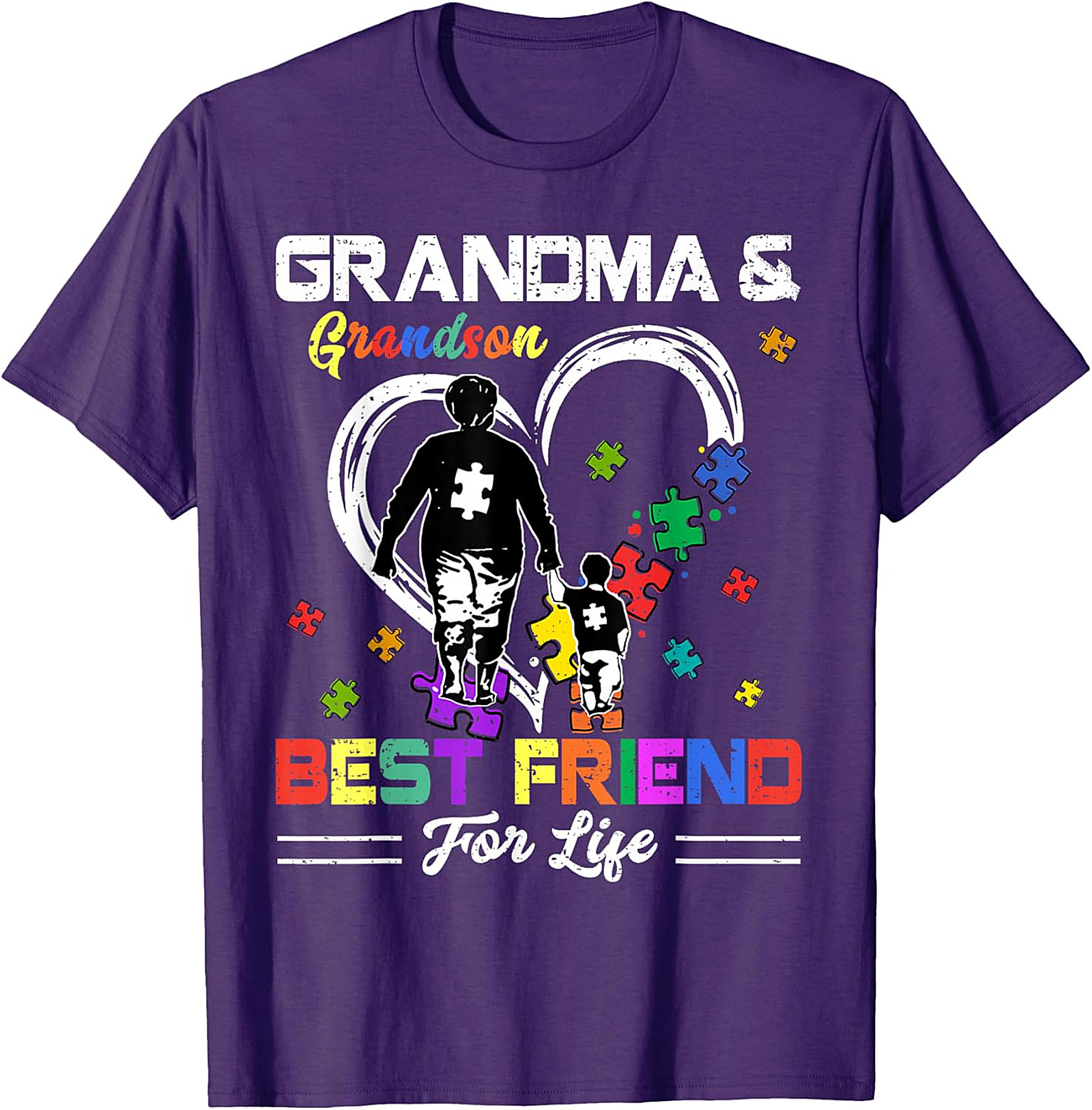 Grandma & Grandson Autism Awareness T-Shirt | Best Friend Tee