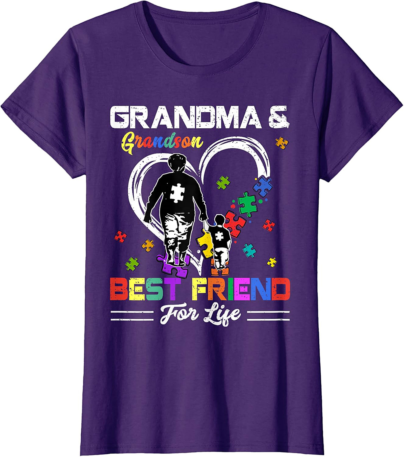 Grandma & Grandson Autism Awareness T-Shirt | Best Friend Tee