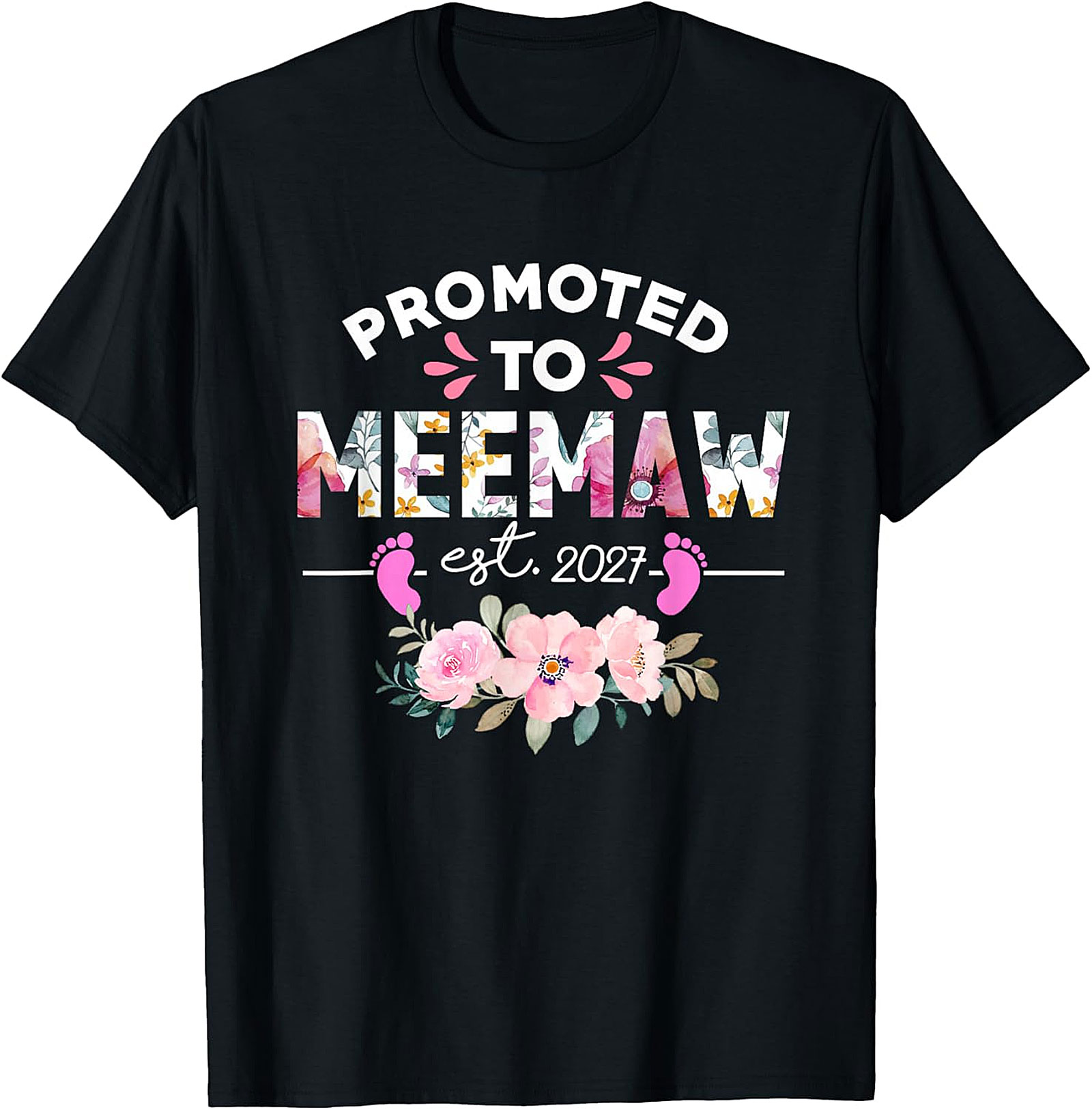 Promoted to Meemaw 2027 T-Shirt New Grandma Gift Idea
