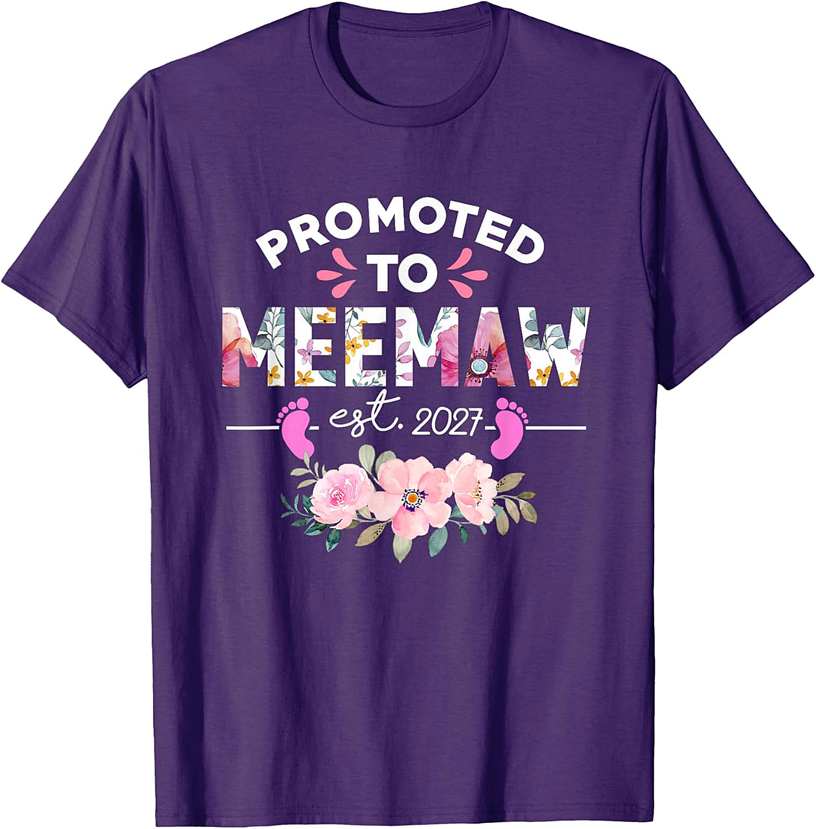  Promoted to Meemaw 2027 T-Shirt New Grandma Gift Idea
