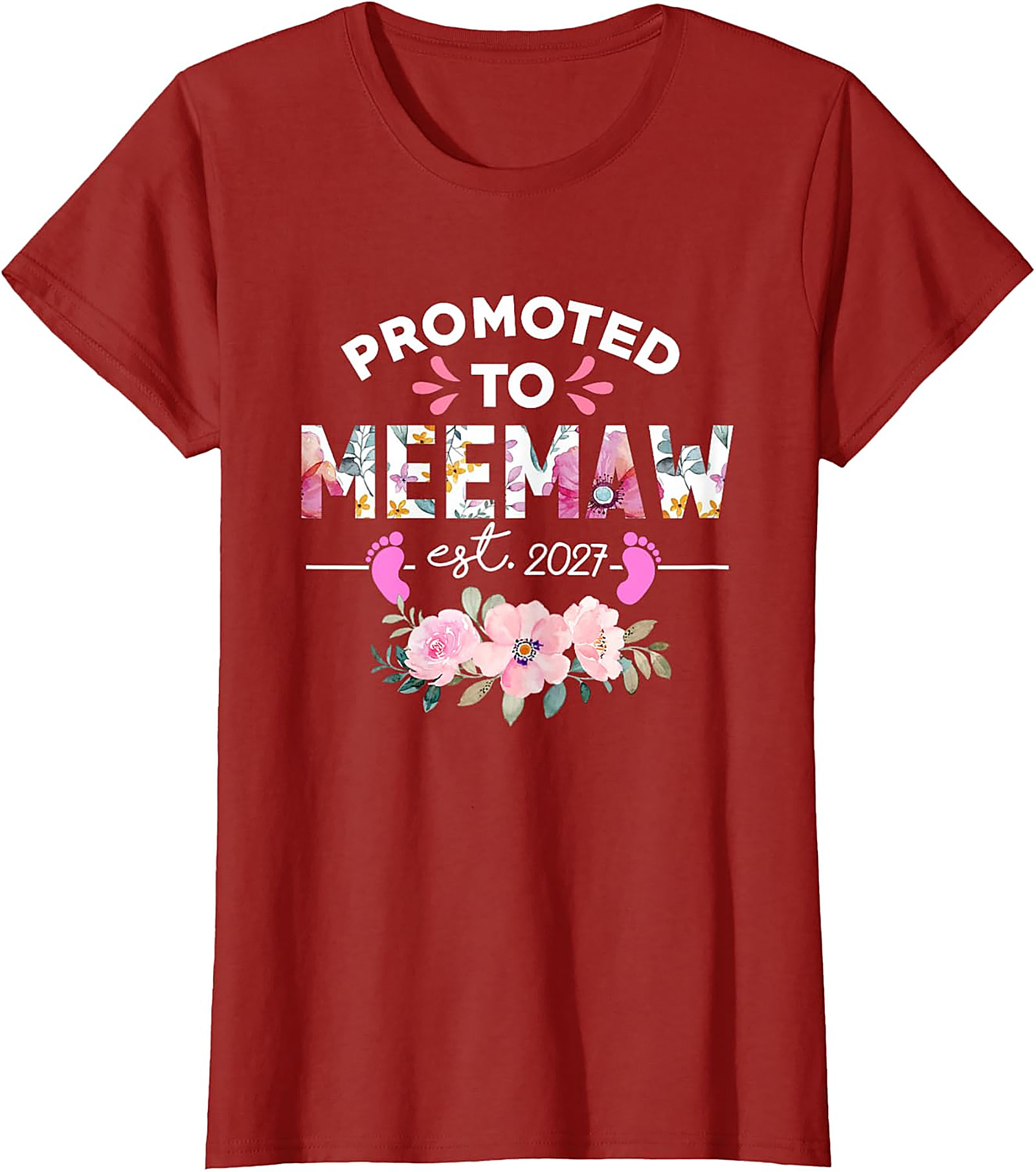  Promoted to Meemaw 2027 T-Shirt New Grandma Gift Idea
